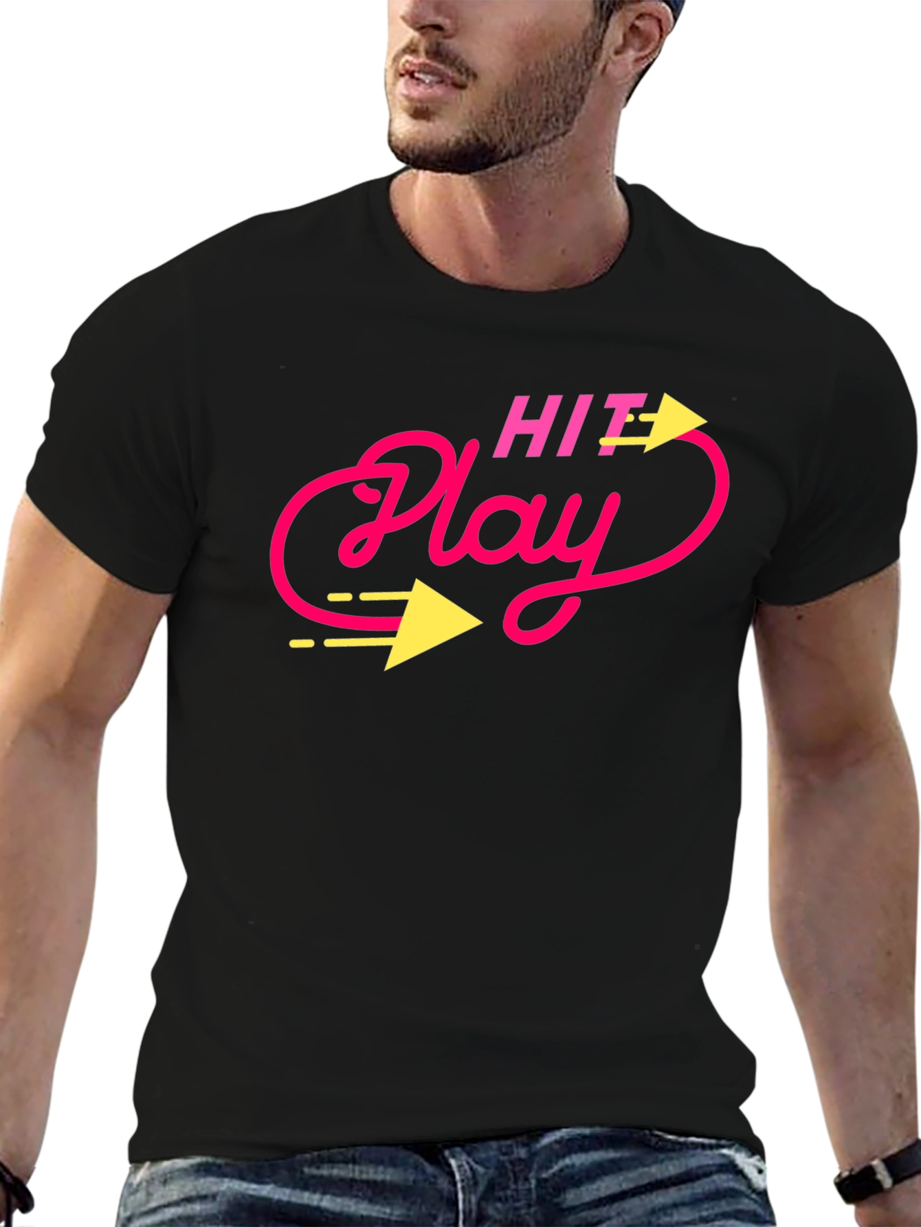 Hit Play Graphic Tee - Retro Style