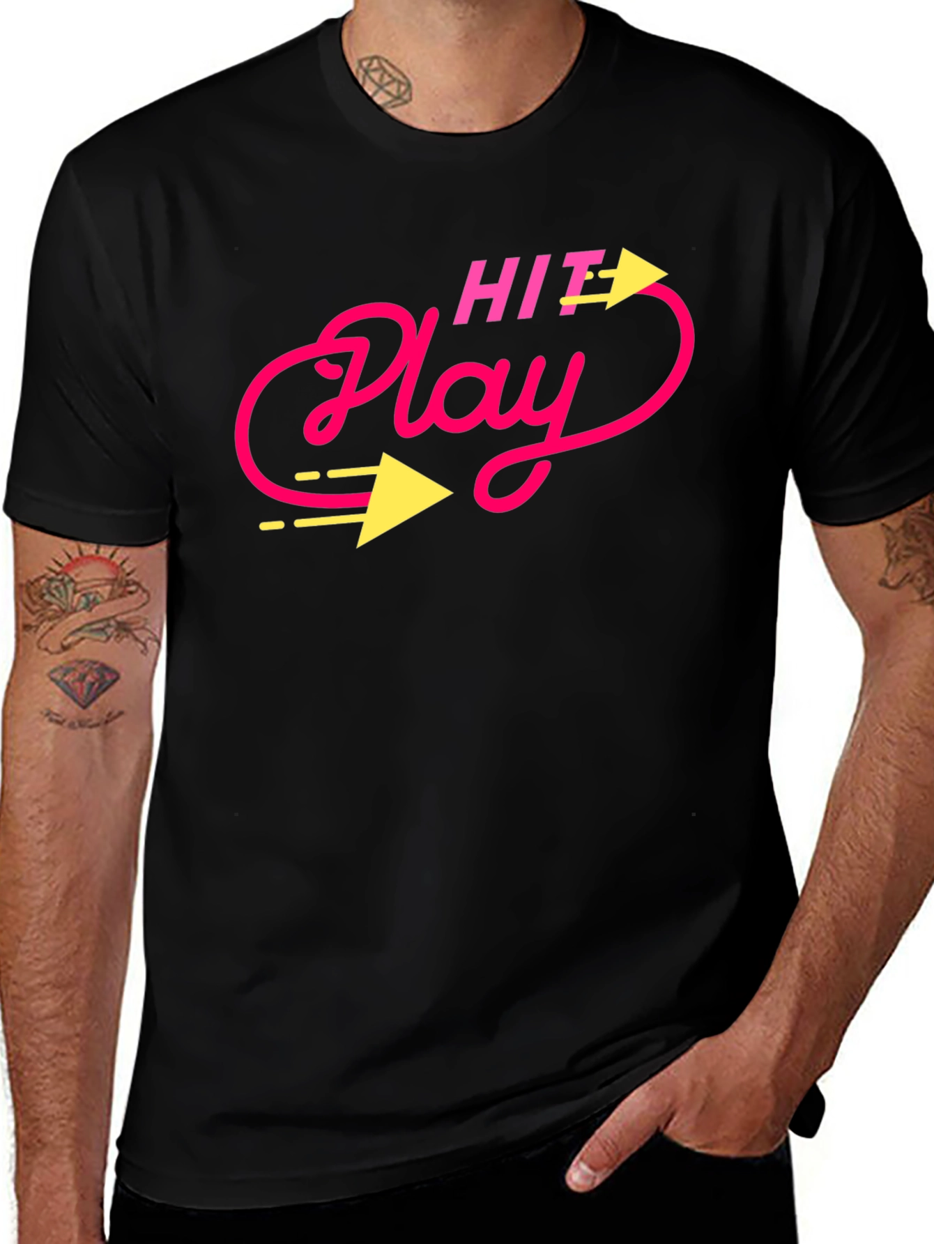 Hit Play Graphic Tee - Retro Style