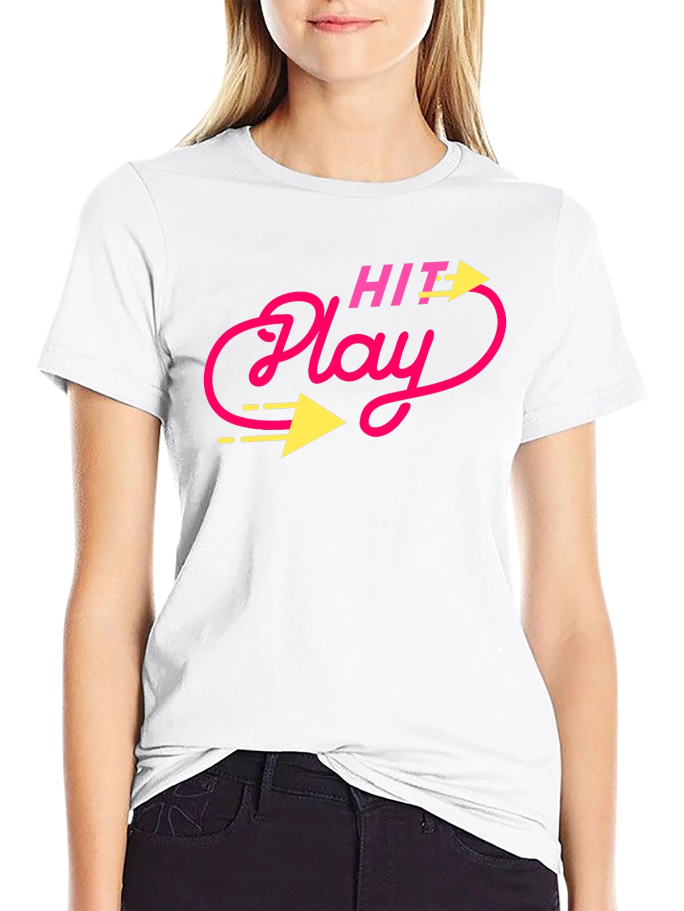 Hit Play Graphic Tee - Retro Style