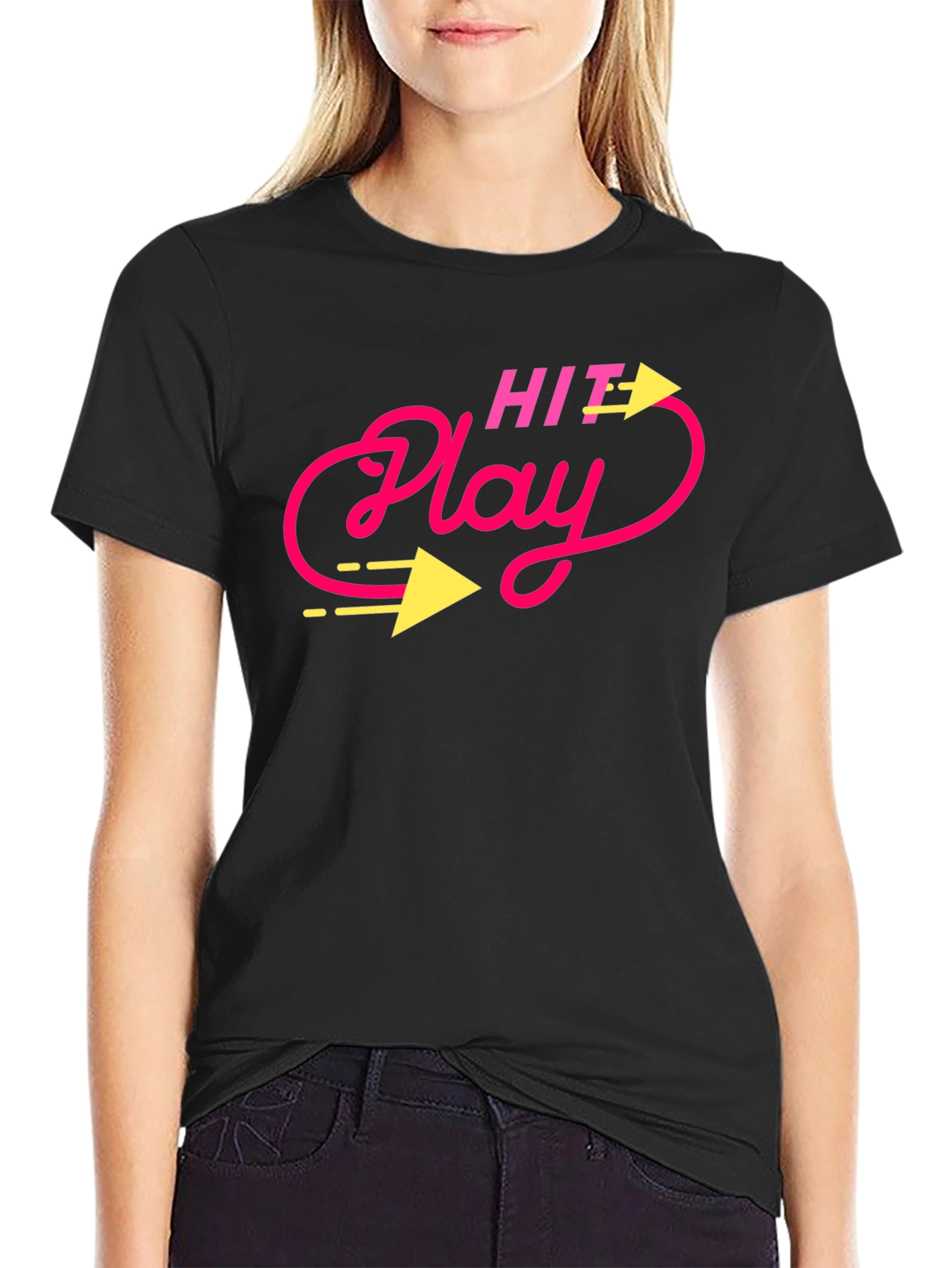 Hit Play Graphic Tee - Retro Style