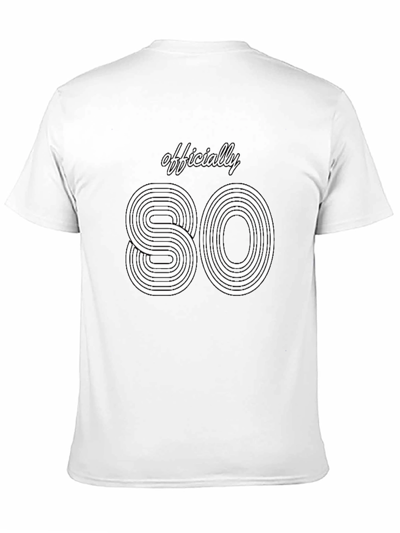 Officially 80 T-Shirt - Retro Style Birthday Tee