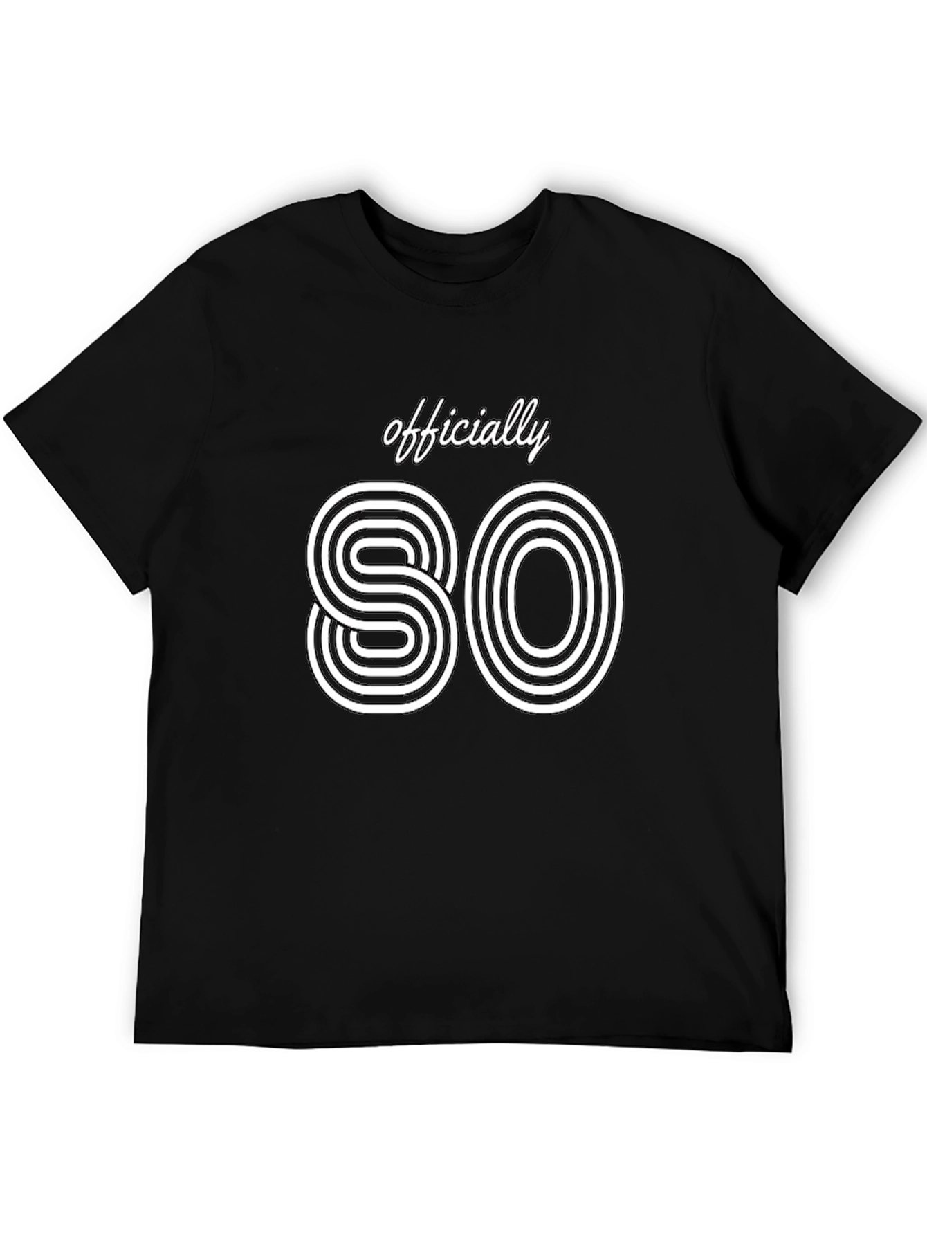 Officially 80 T-Shirt - Retro Style Birthday Tee