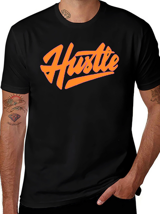 Hustle Graphic Tee - Black Casual T-Shirt