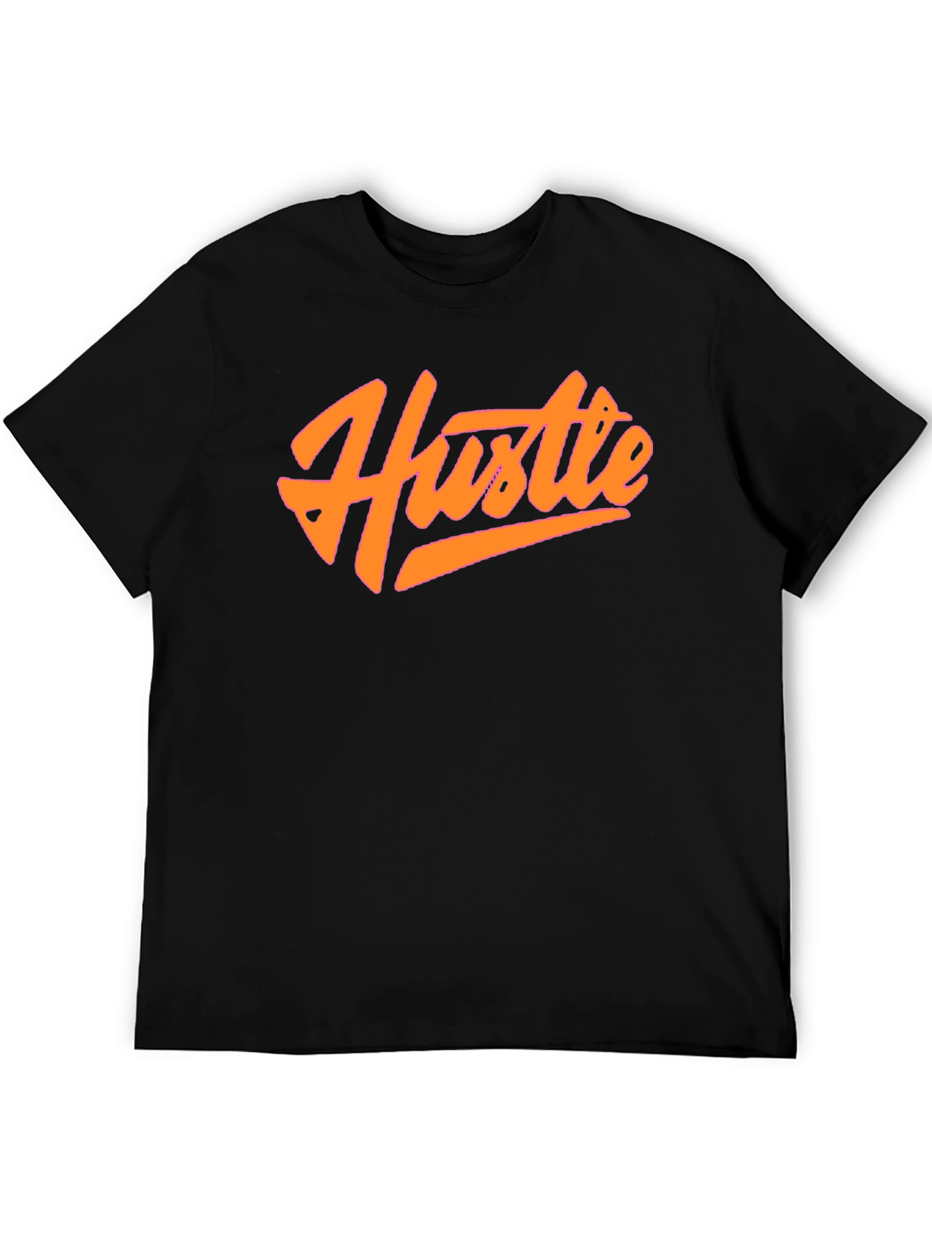 Hustle Graphic Tee - Black Casual T-Shirt