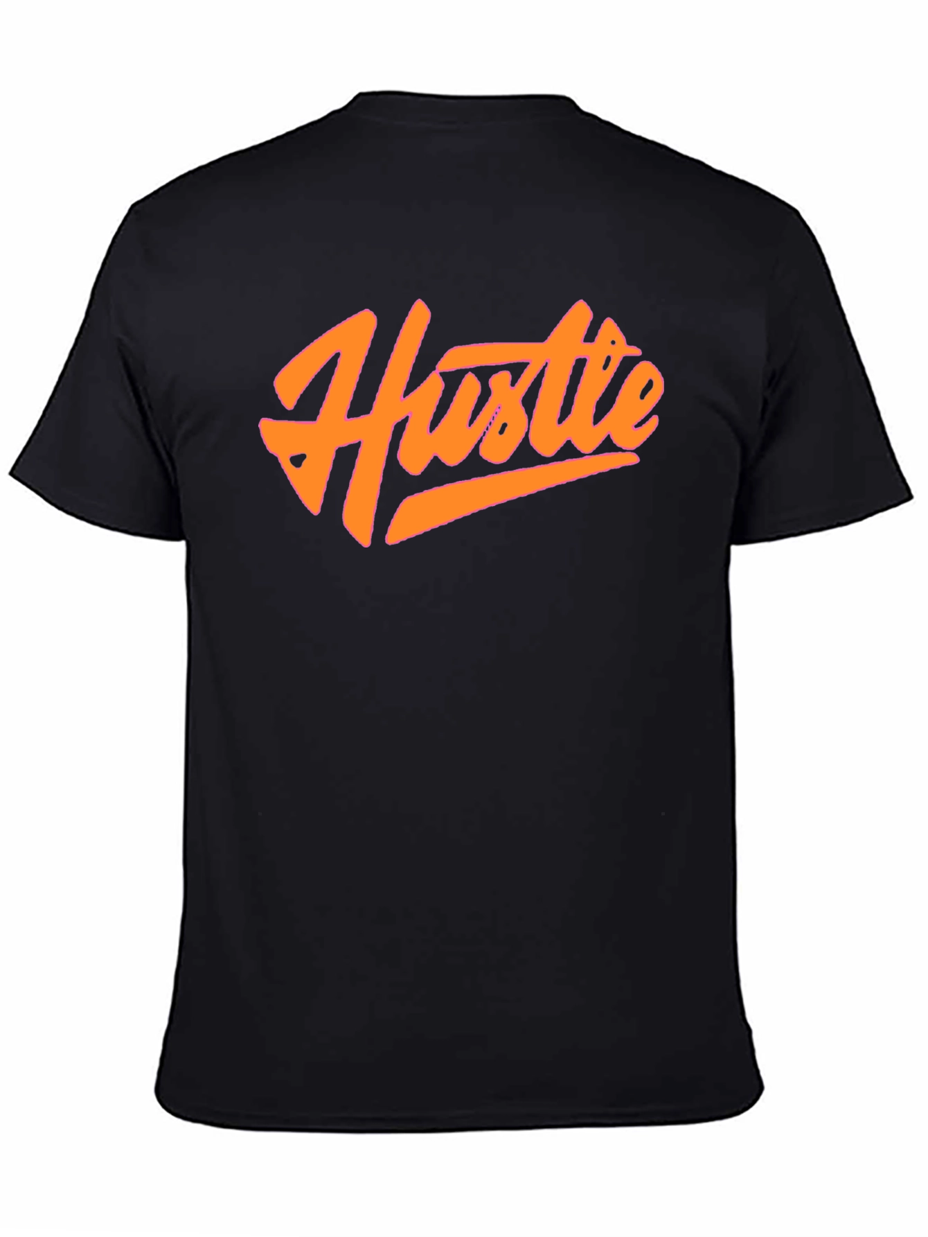 Hustle Graphic Tee - Black Casual T-Shirt