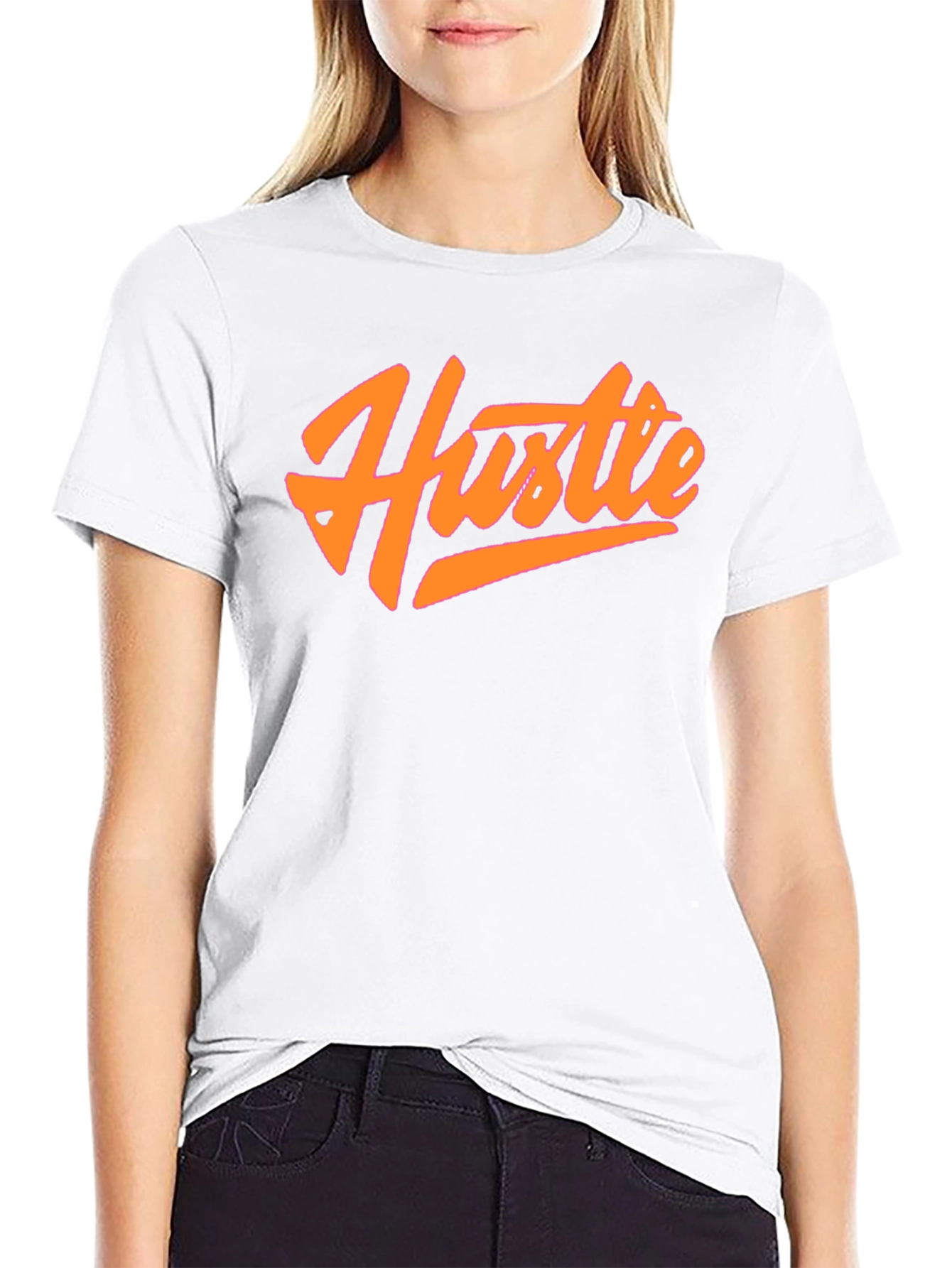 Hustle Graphic Tee - Black Casual T-Shirt
