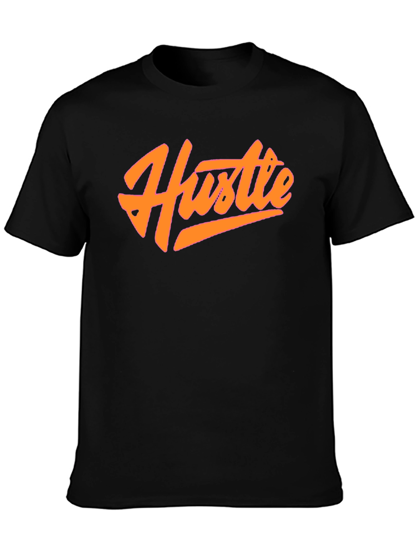Hustle Graphic Tee - Black Casual T-Shirt