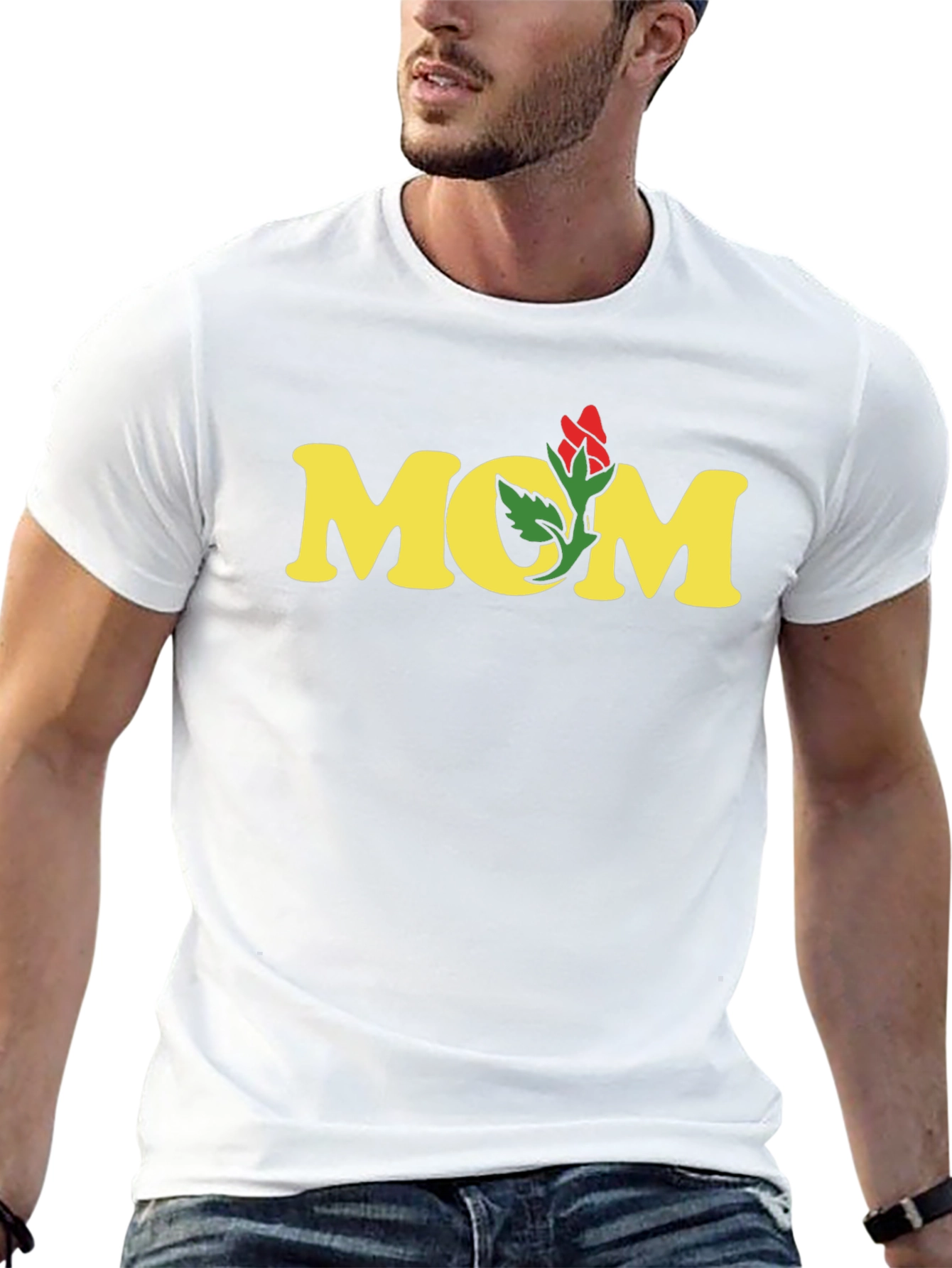 Mom Rose Graphic Tee - Soft Cotton Blend Shirt