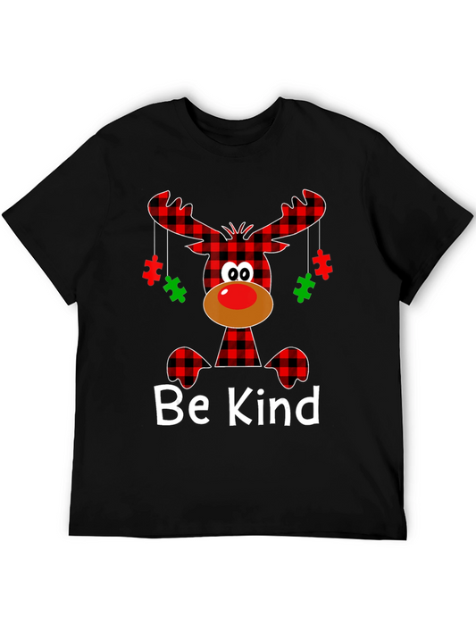 Be Kind Autism Awareness Reindeer Christmas T-Shirt