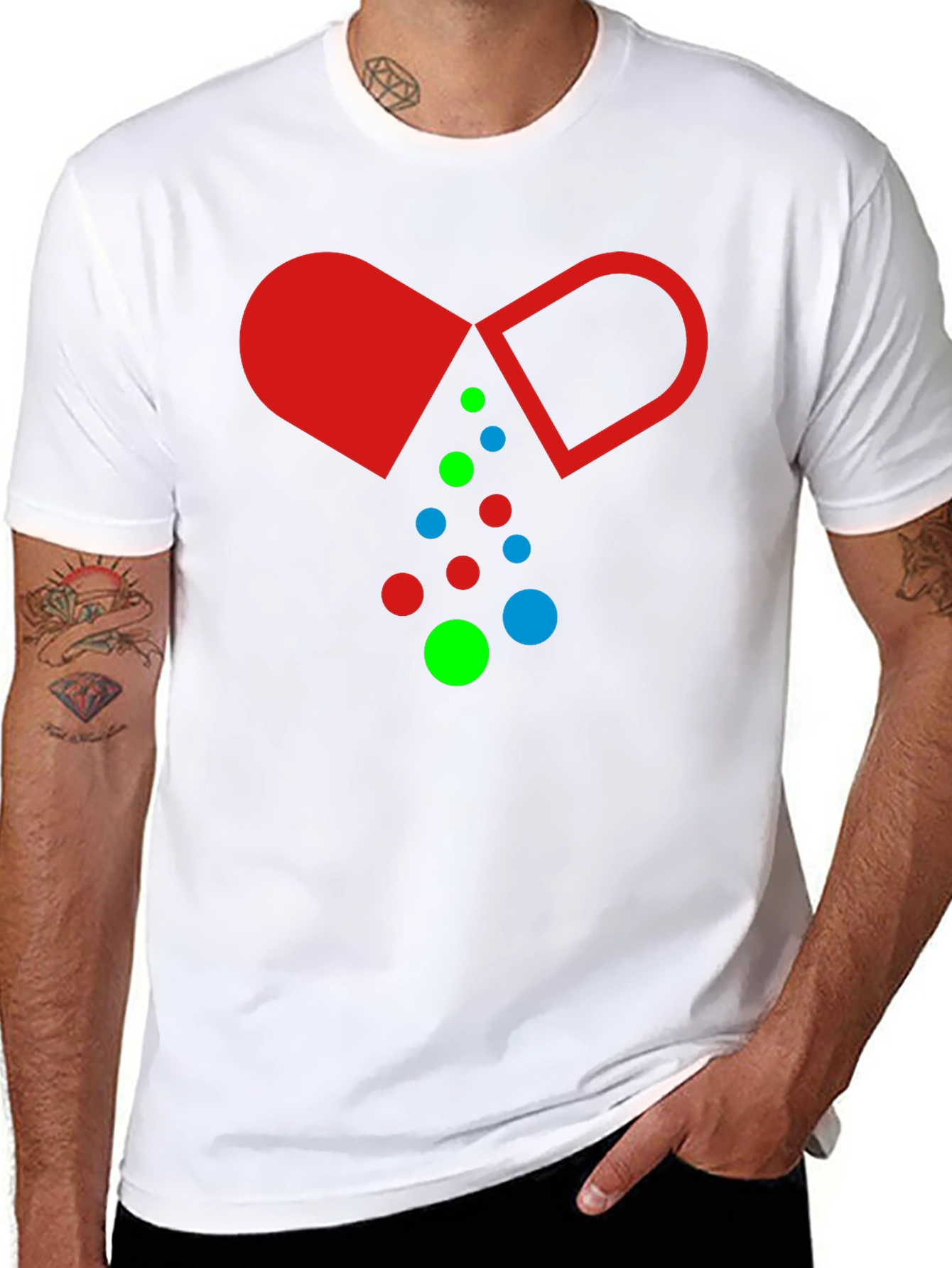 Pill Graphic Tee - Novelty Capsule Design