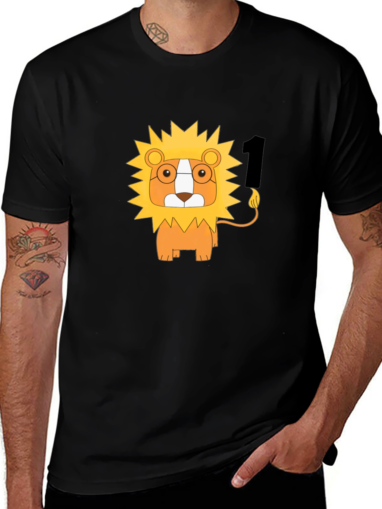 Lion Number One Black T-Shirt