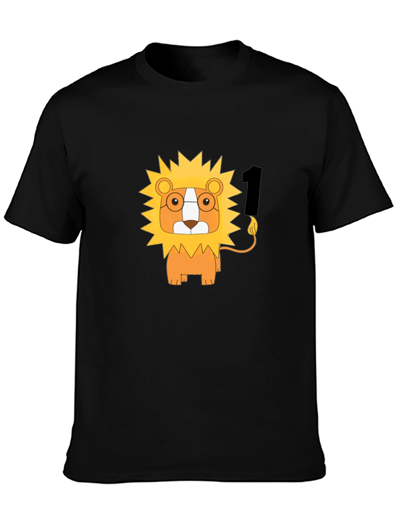Lion Number One Black T-Shirt