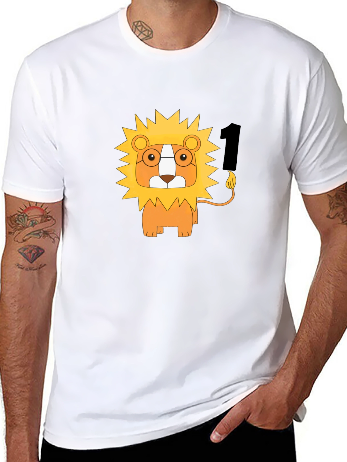 Lion Number One Black T-Shirt