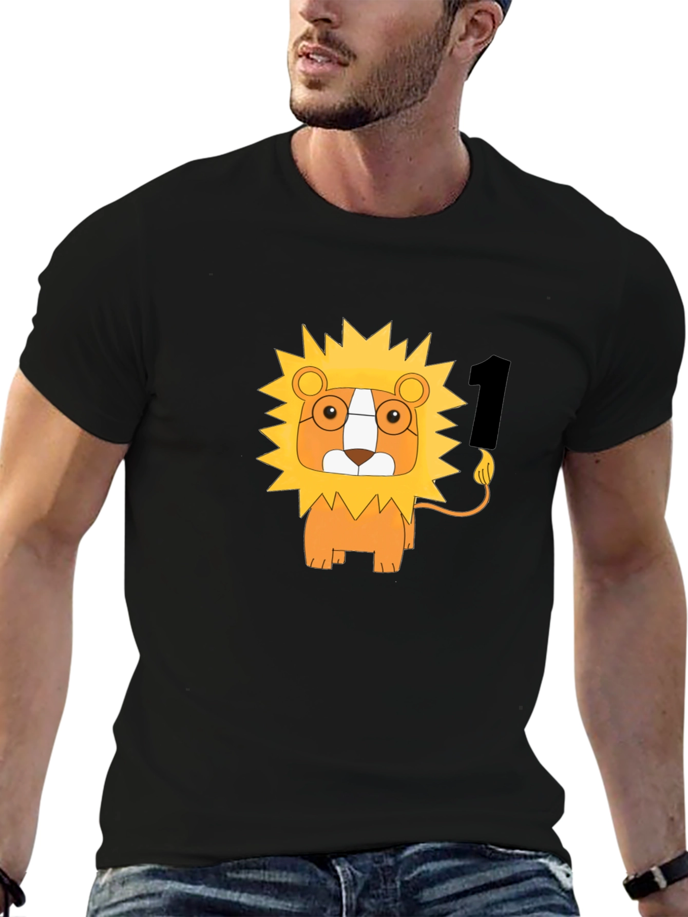 Lion Number One Black T-Shirt