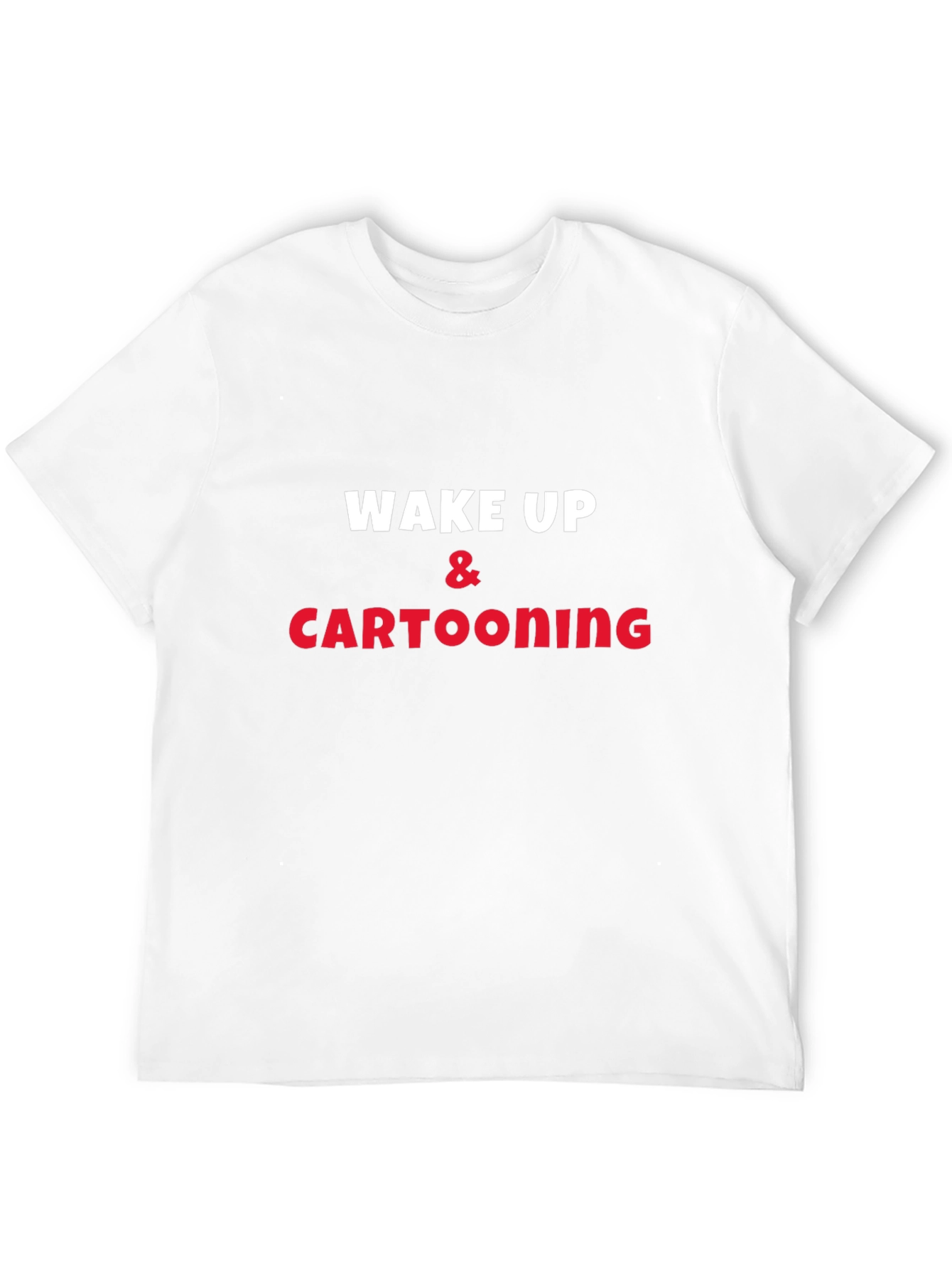 Wake Up & Cartooning Black T-Shirt