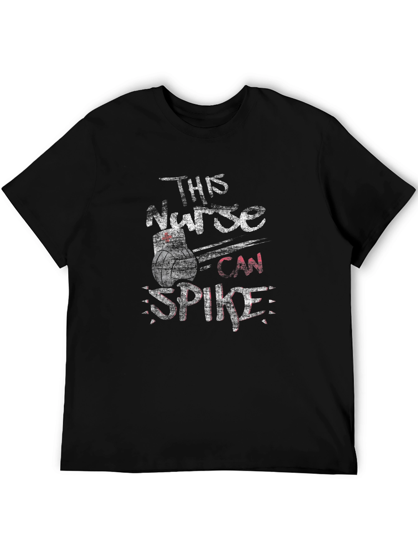 This Nurse Can Spike Volleyball T-Shirt - Black