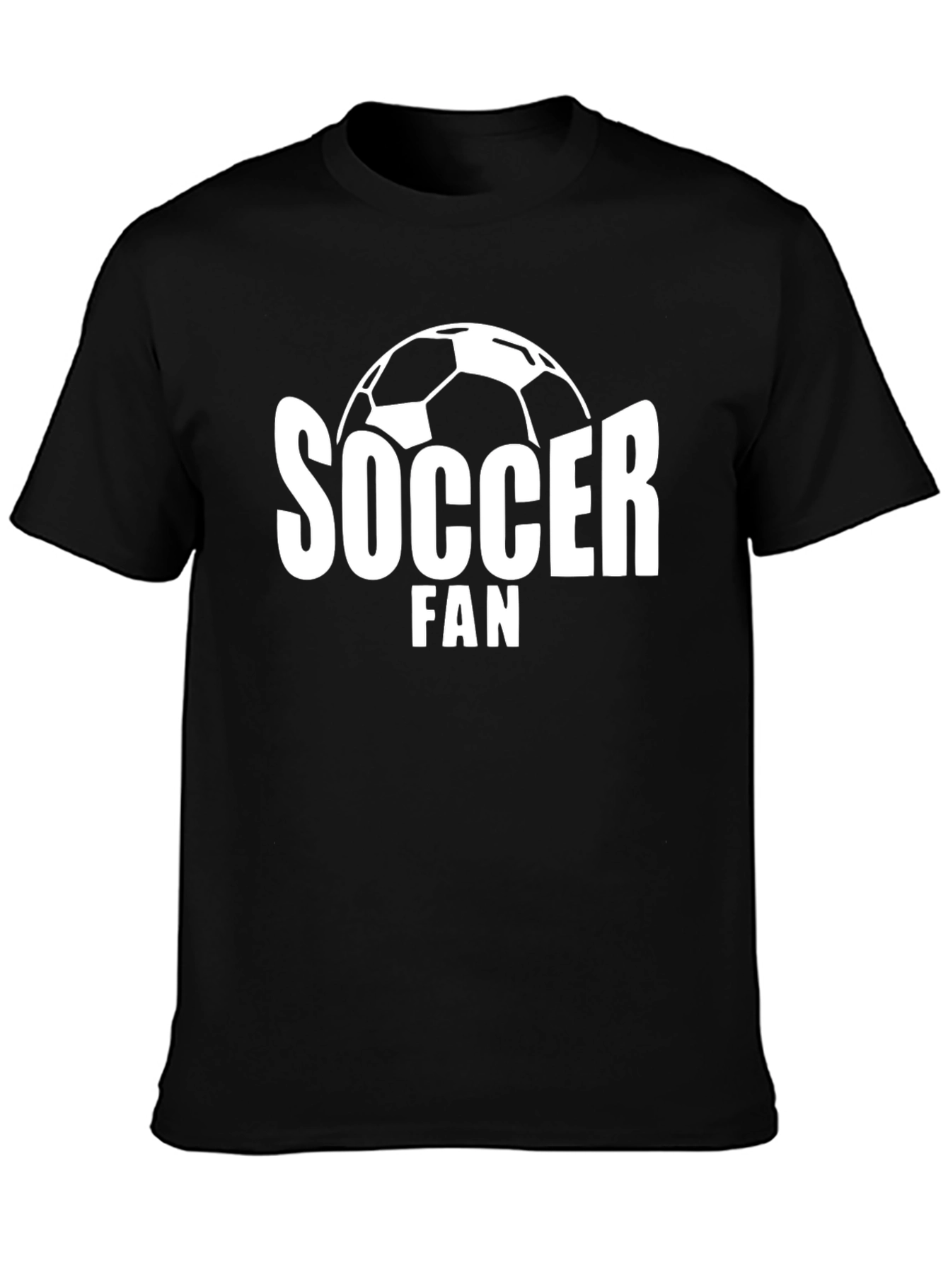 Soccer Fan T-Shirt - Black Graphic Print