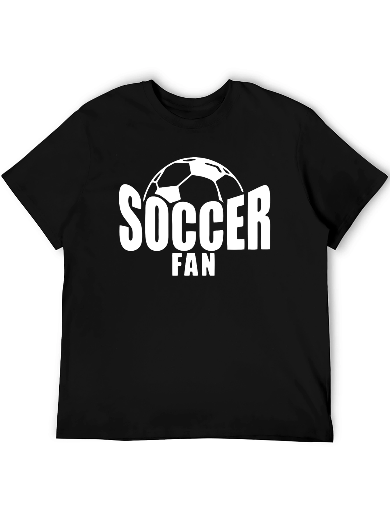 Soccer Fan T-Shirt - Black Graphic Print