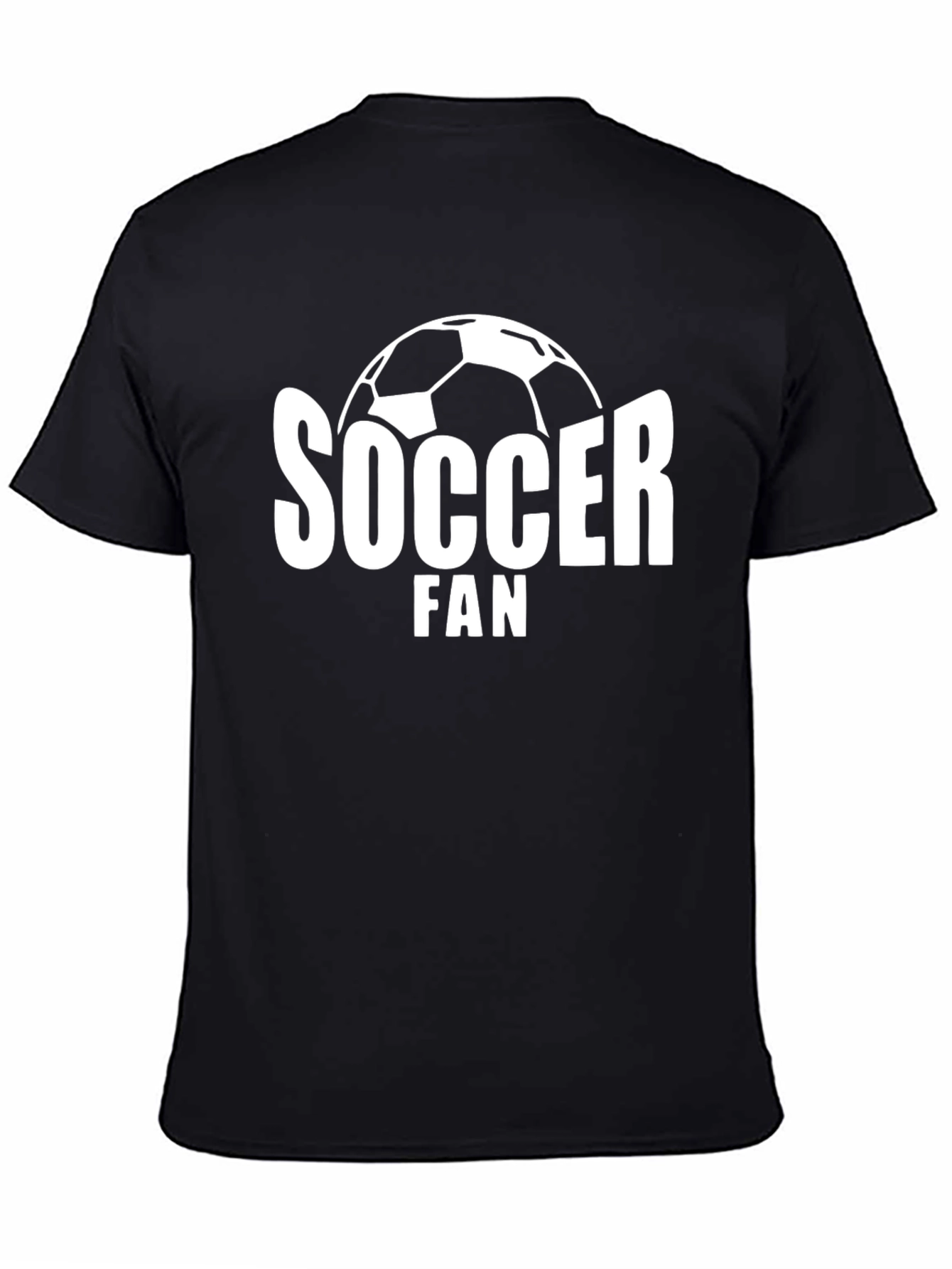 Soccer Fan T-Shirt - Black Graphic Print