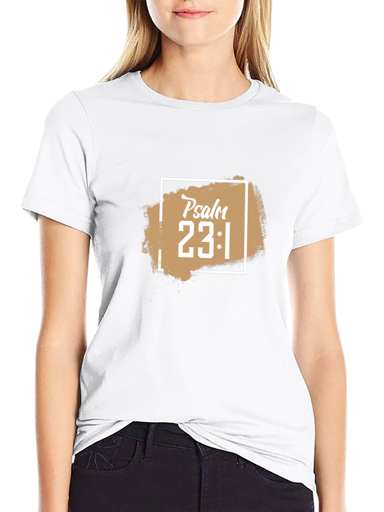 Psalm 23:1 Christian T-Shirt - Black