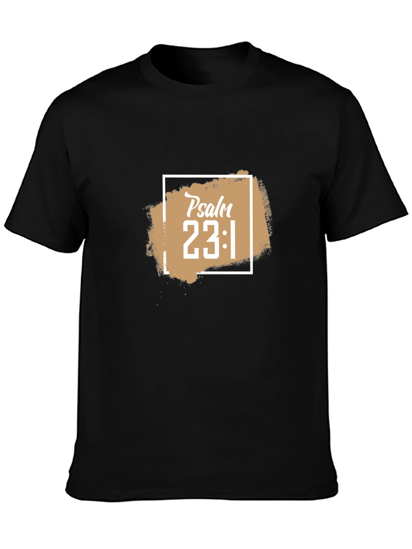 Psalm 23:1 Christian T-Shirt - Black