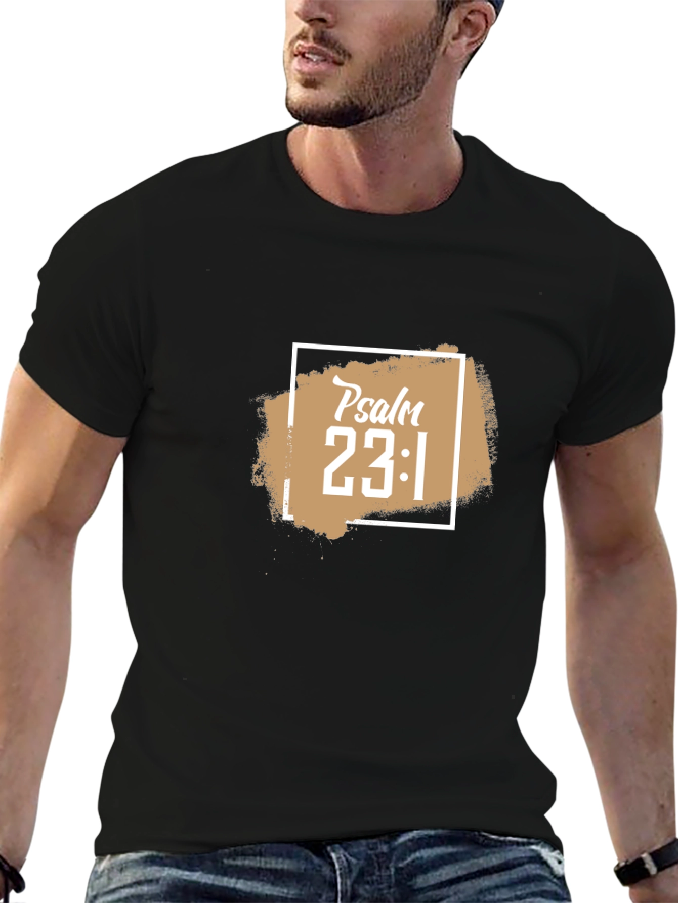 Psalm 23:1 Christian T-Shirt - Black