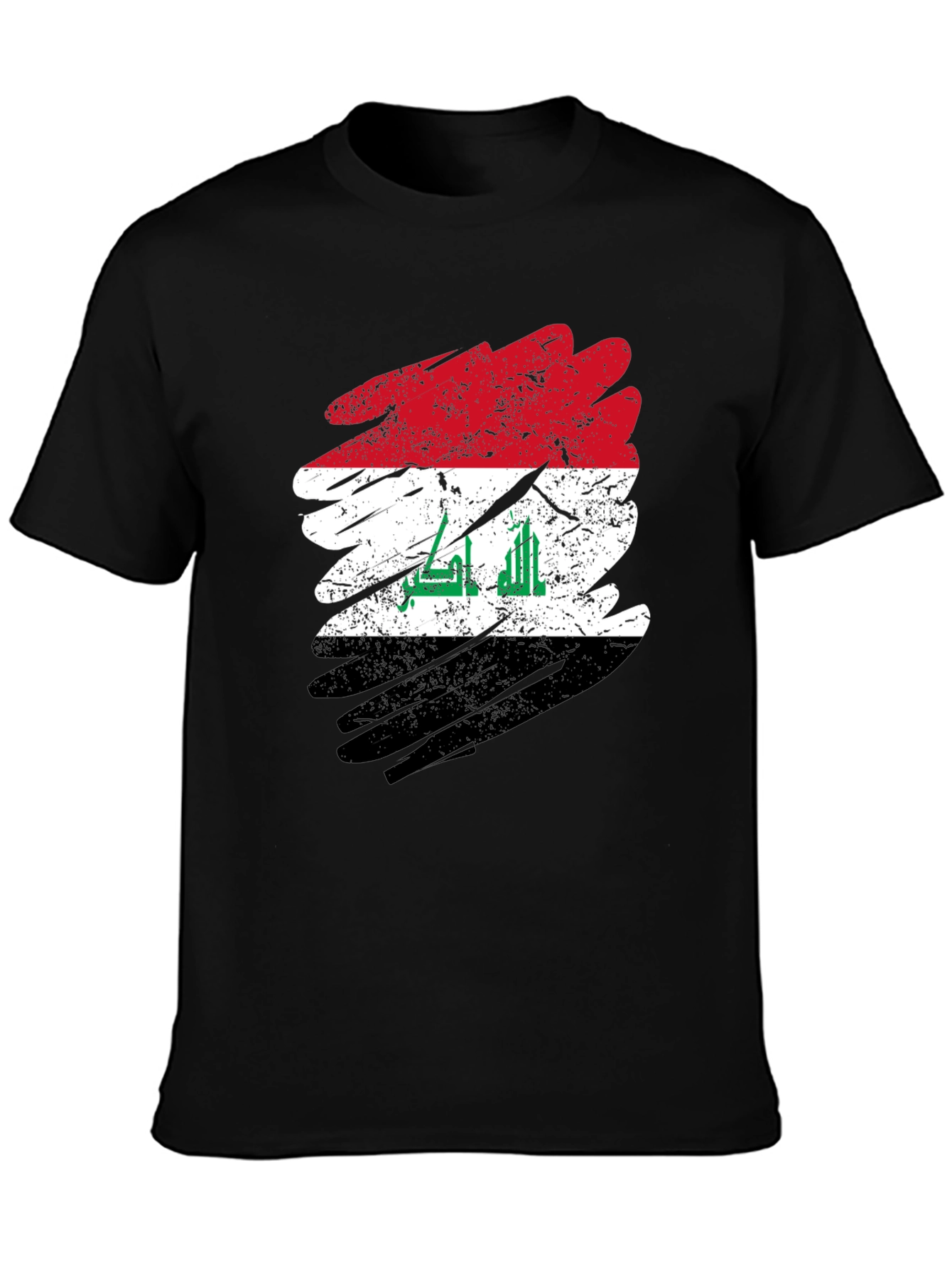 Iraq Flag Distressed T-Shirt