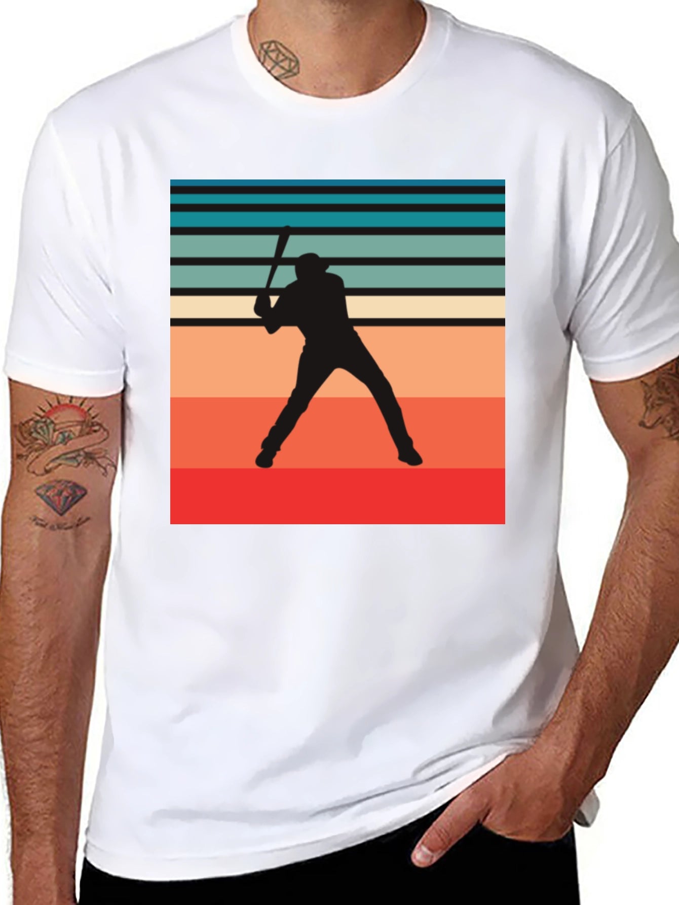 Retro Baseball Silhouette T-Shirt