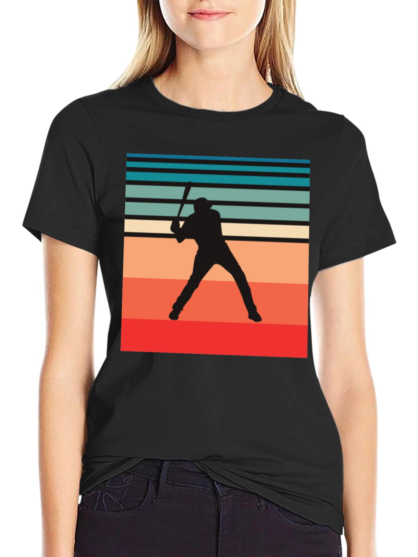 Retro Baseball Silhouette T-Shirt