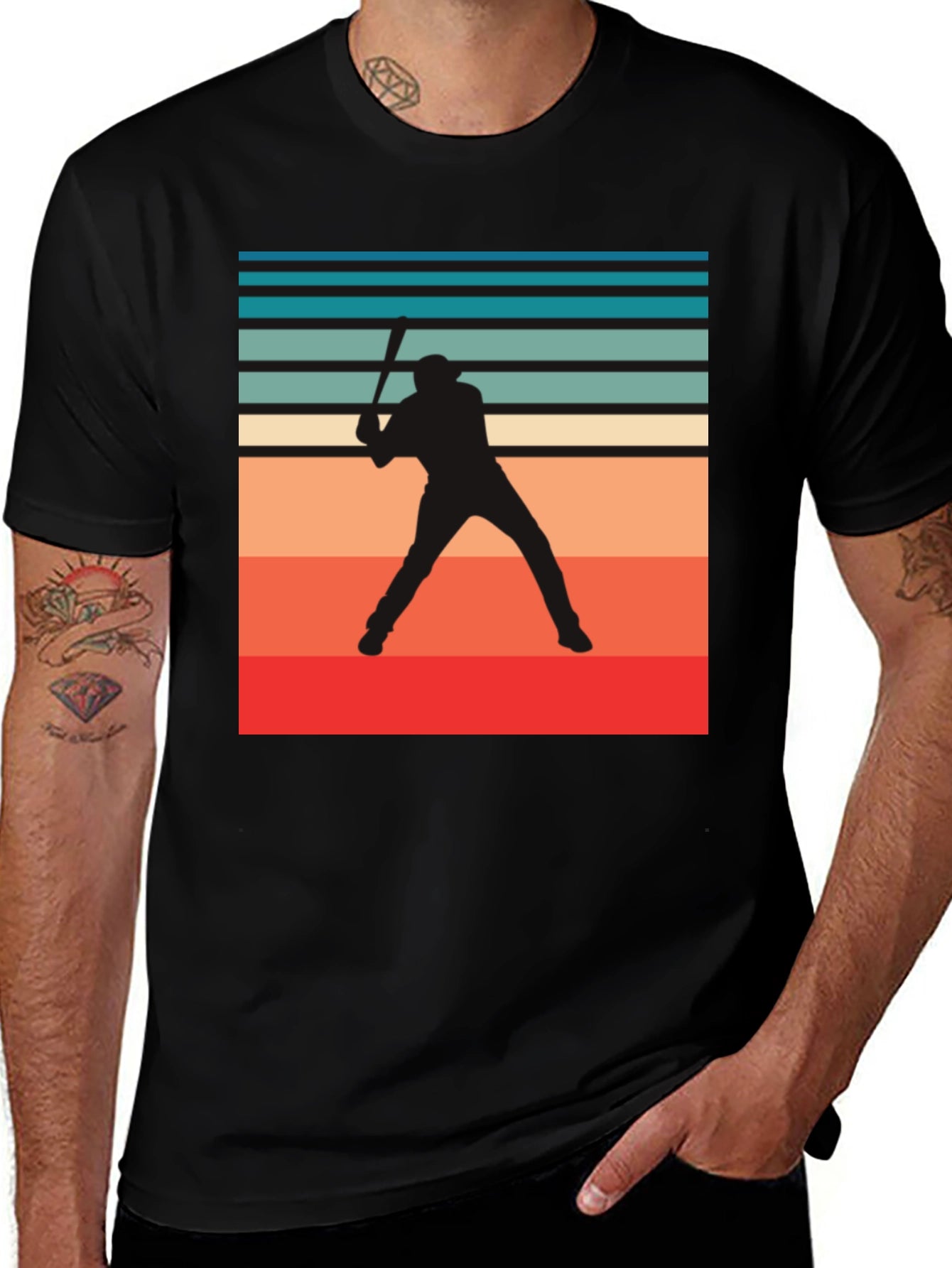 Retro Baseball Silhouette T-Shirt