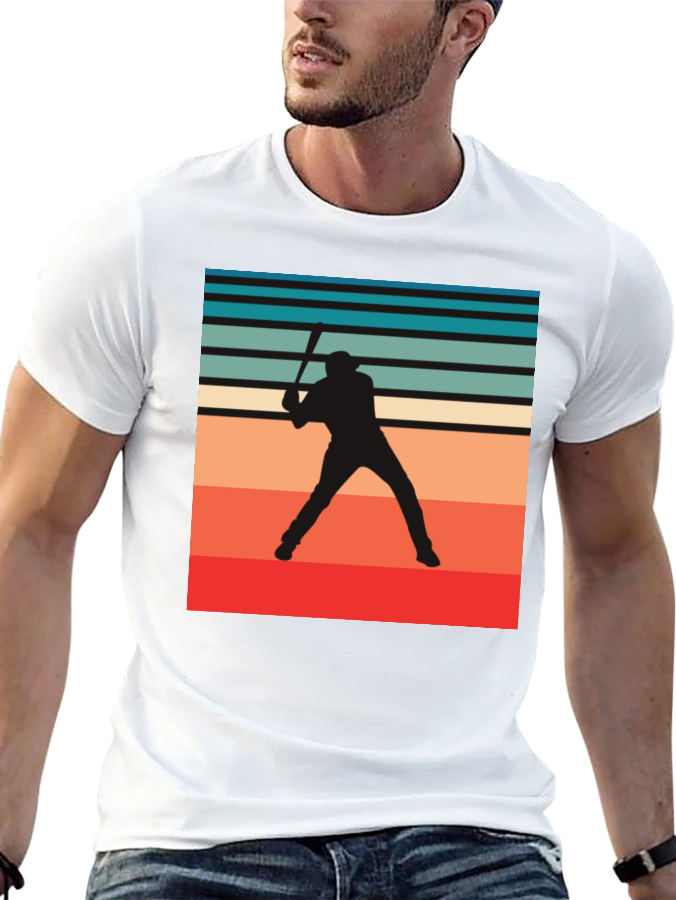 Retro Baseball Silhouette T-Shirt