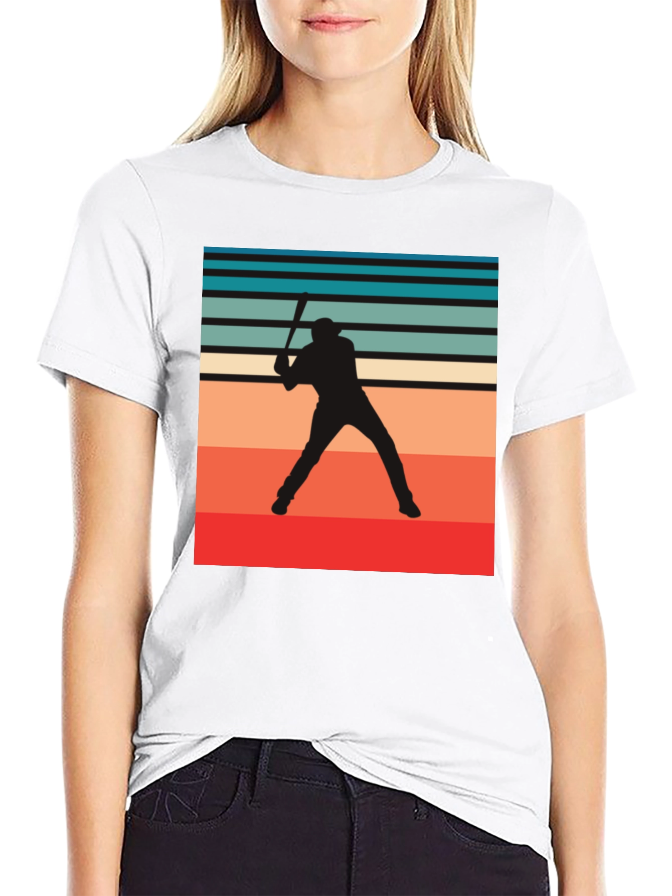 Retro Baseball Silhouette T-Shirt