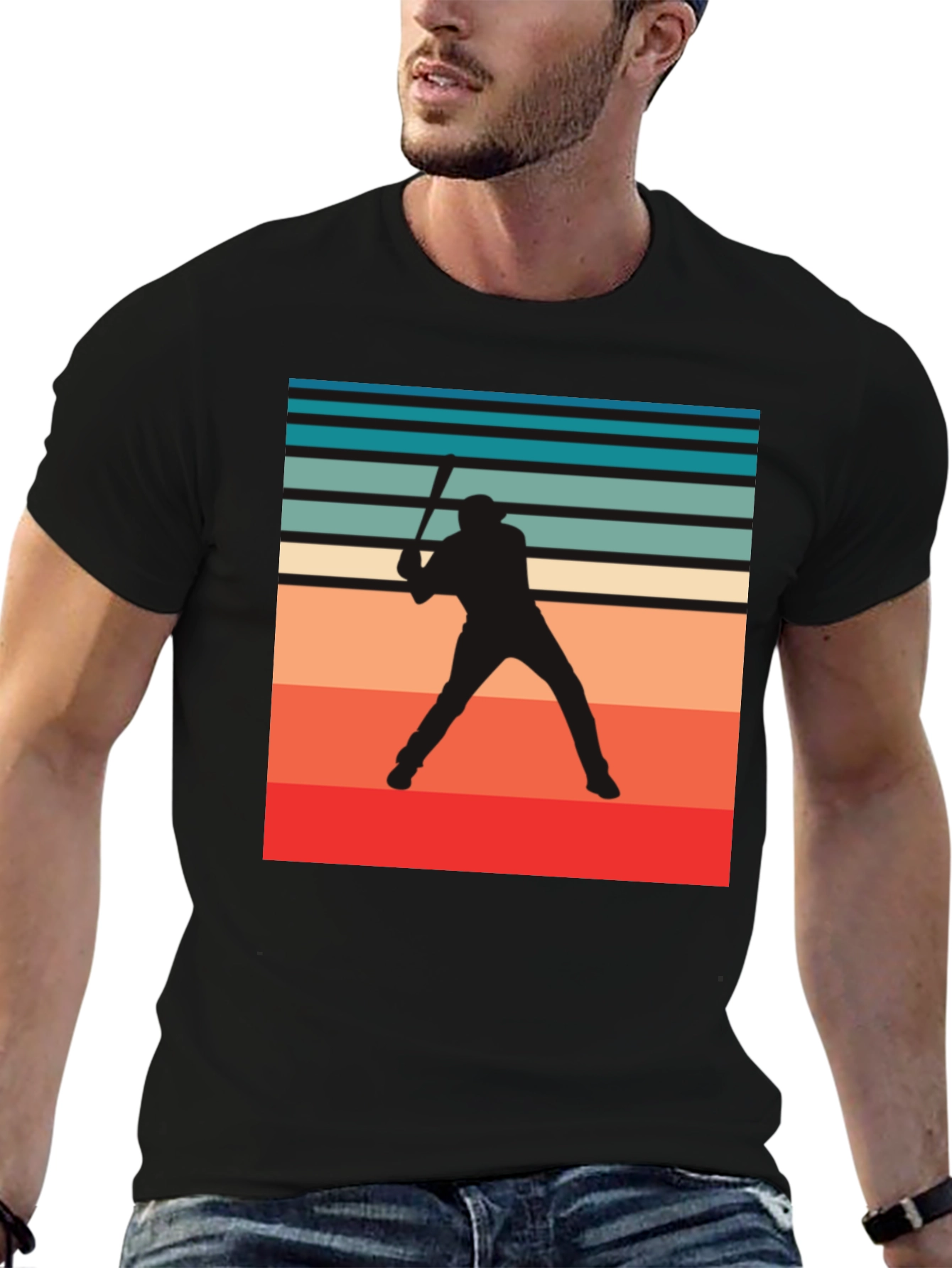 Retro Baseball Silhouette T-Shirt