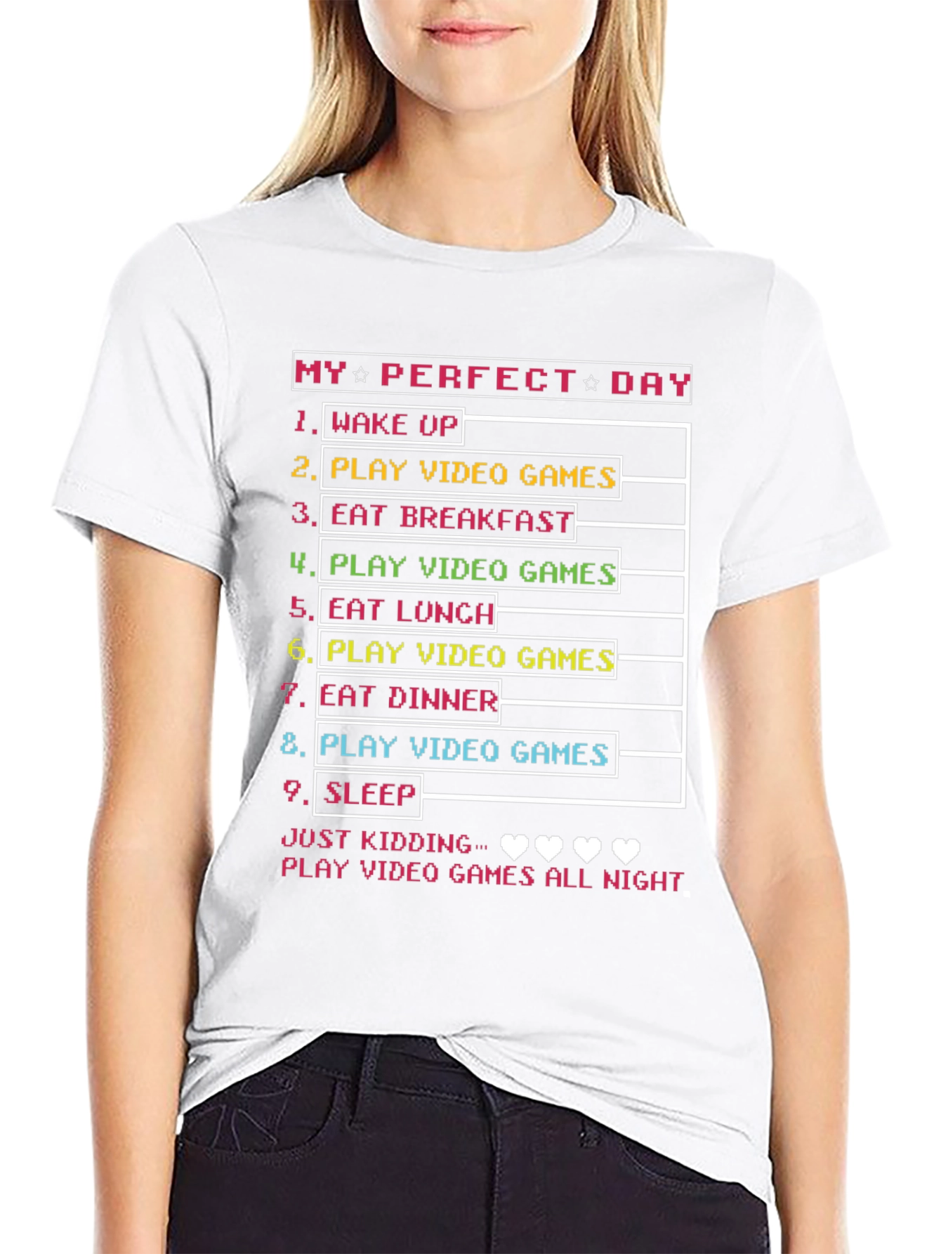 Gamers Perfect Day T-Shirt - Video Game Lover Tee