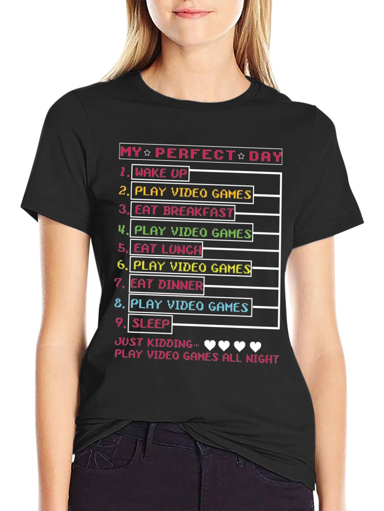 Gamers Perfect Day T-Shirt - Video Game Lover Tee
