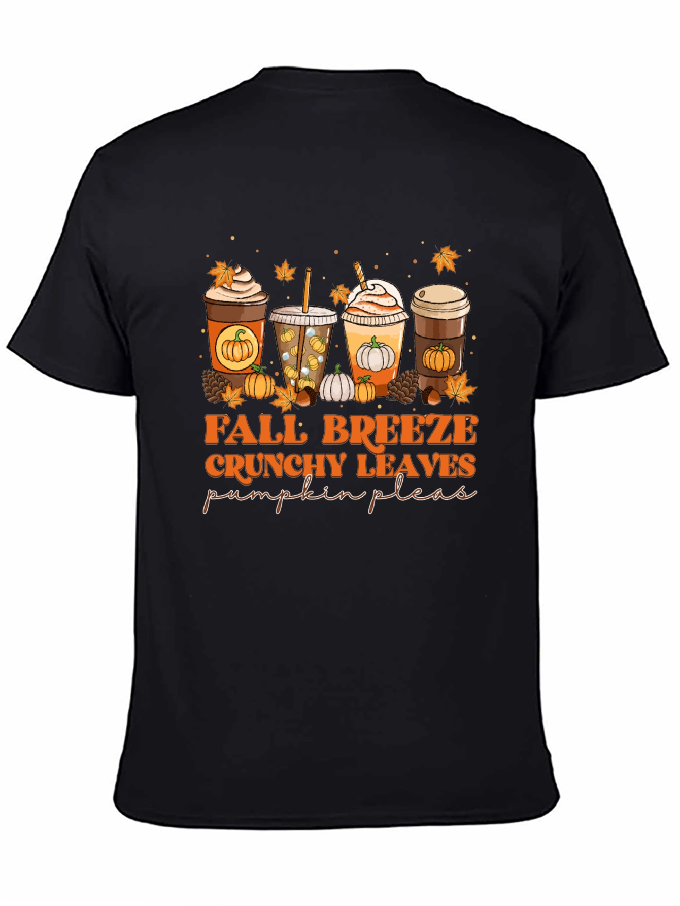 Fall Breeze Crunchy Leaves Pumpkin Please T-Shirt