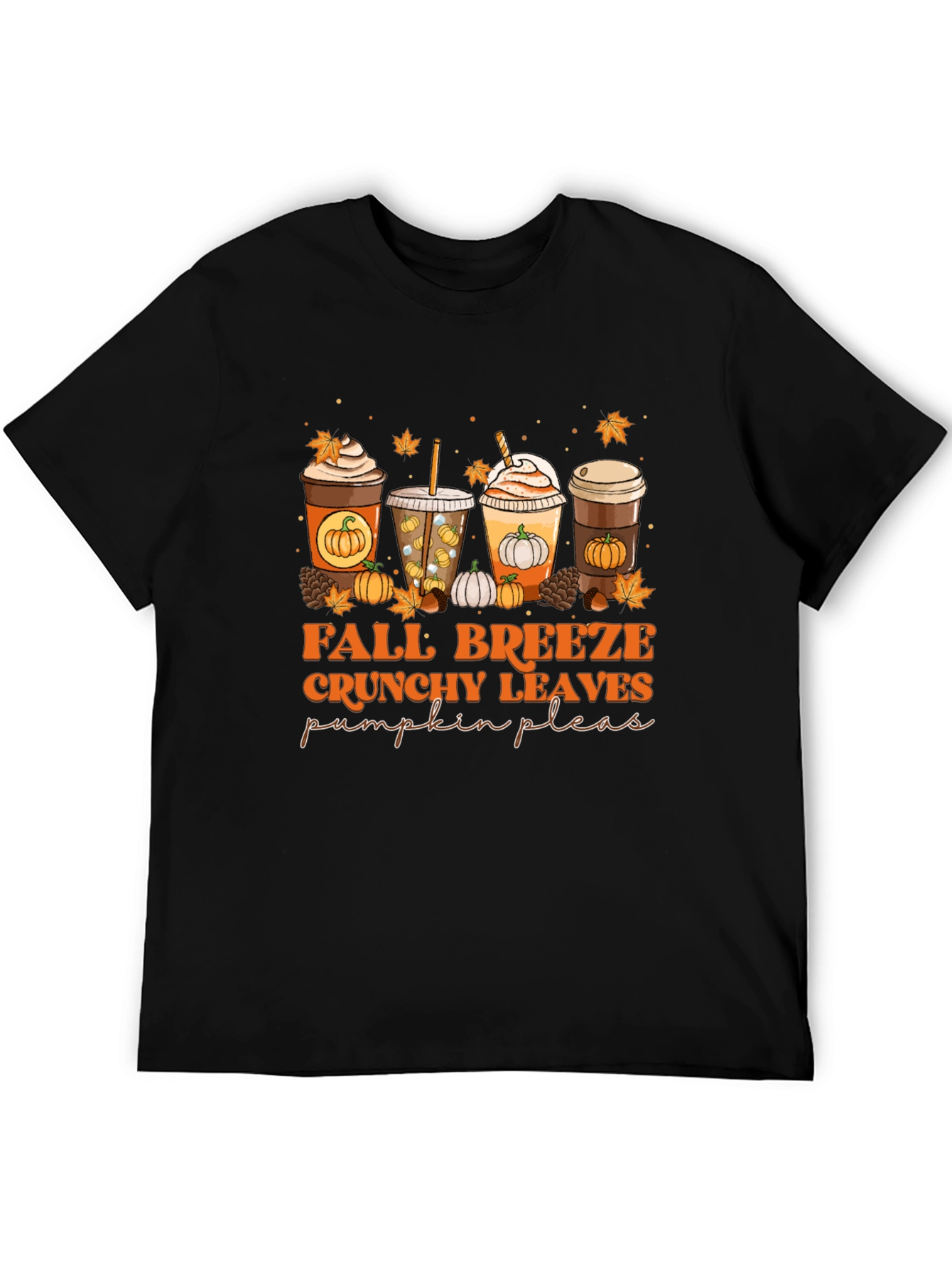 Fall Breeze Crunchy Leaves Pumpkin Please T-Shirt