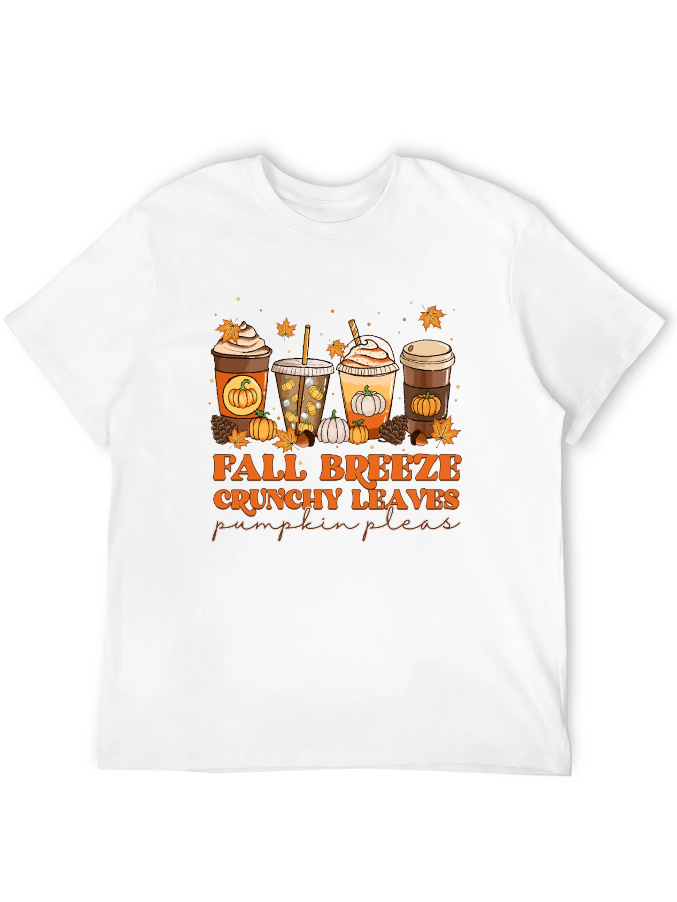 Fall Breeze Crunchy Leaves Pumpkin Please T-Shirt
