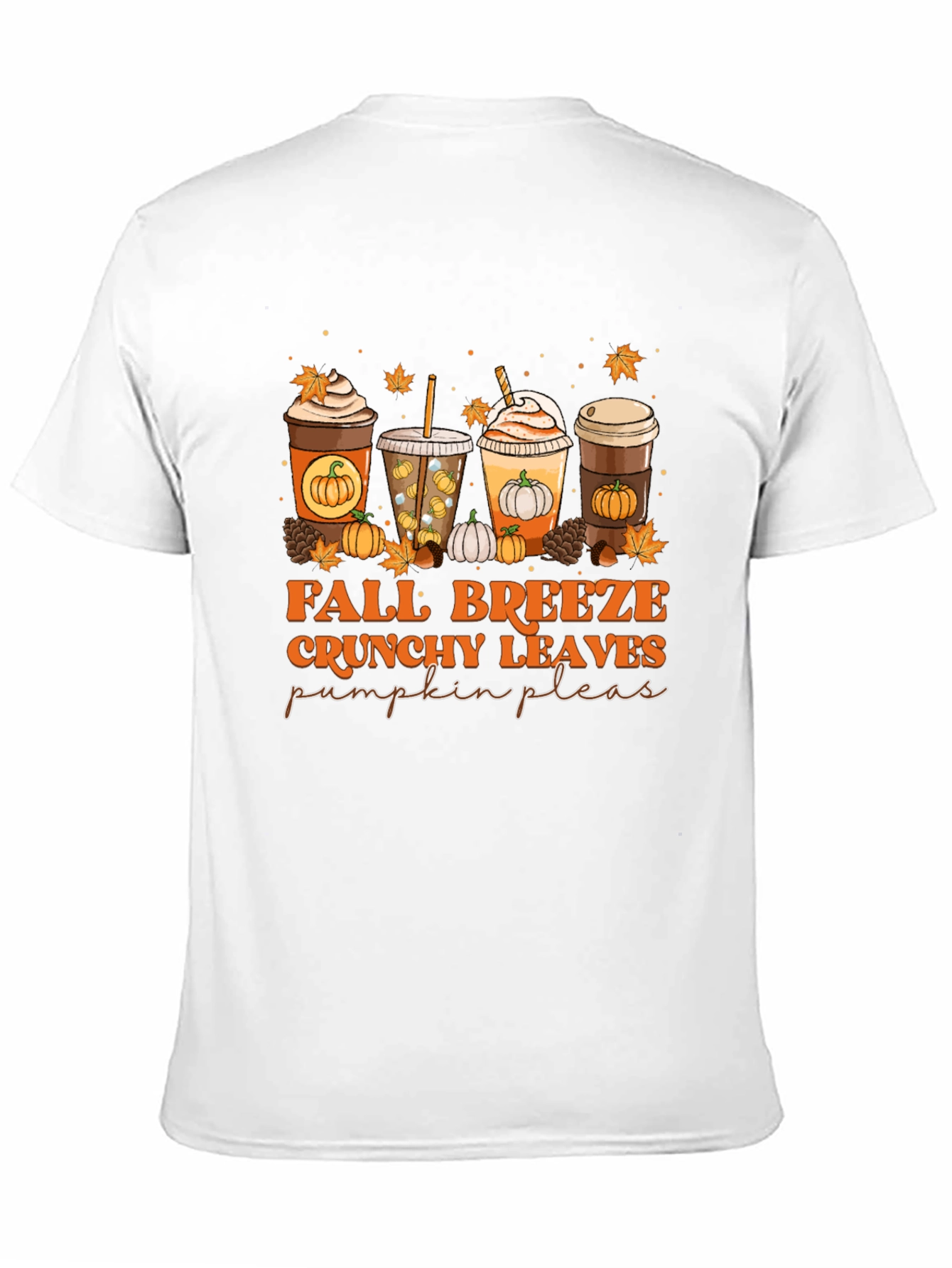 Fall Breeze Crunchy Leaves Pumpkin Please T-Shirt