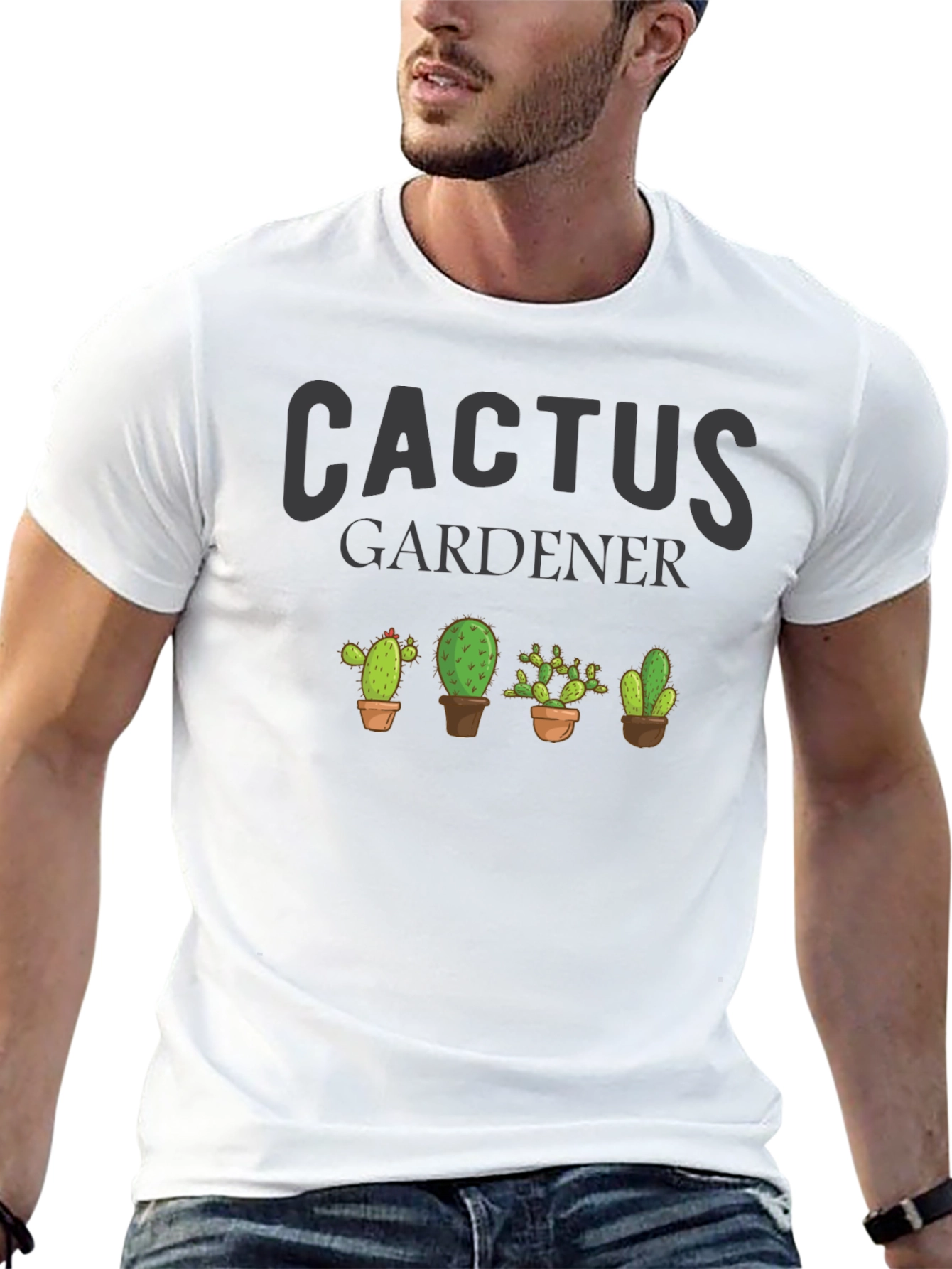 Cactus Gardener Graphic T-Shirt - Plant Lover Tee