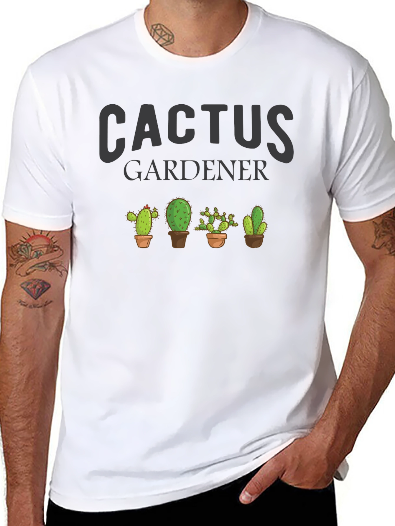 Cactus Gardener Graphic T-Shirt - Plant Lover Tee