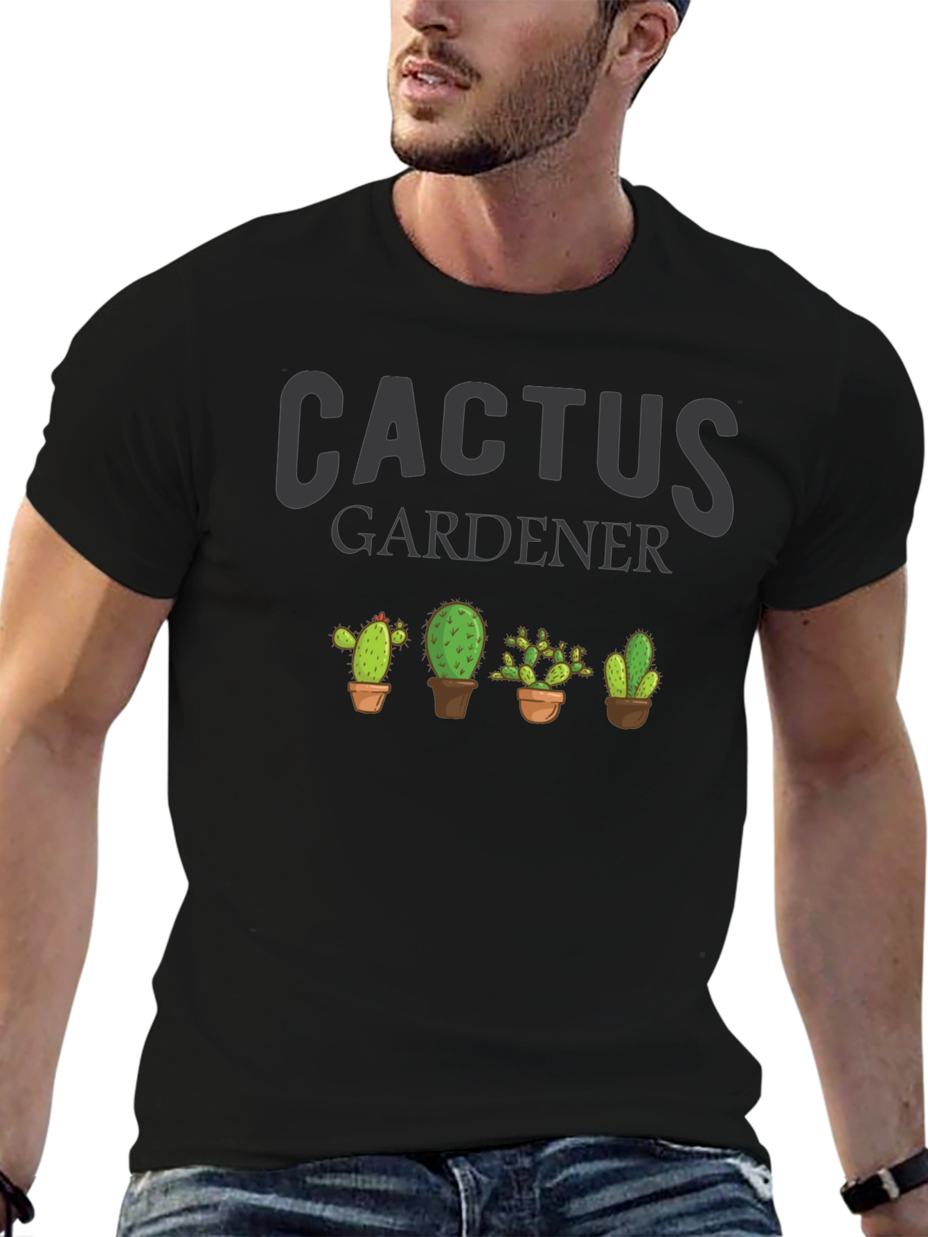 Cactus Gardener Graphic T-Shirt - Plant Lover Tee
