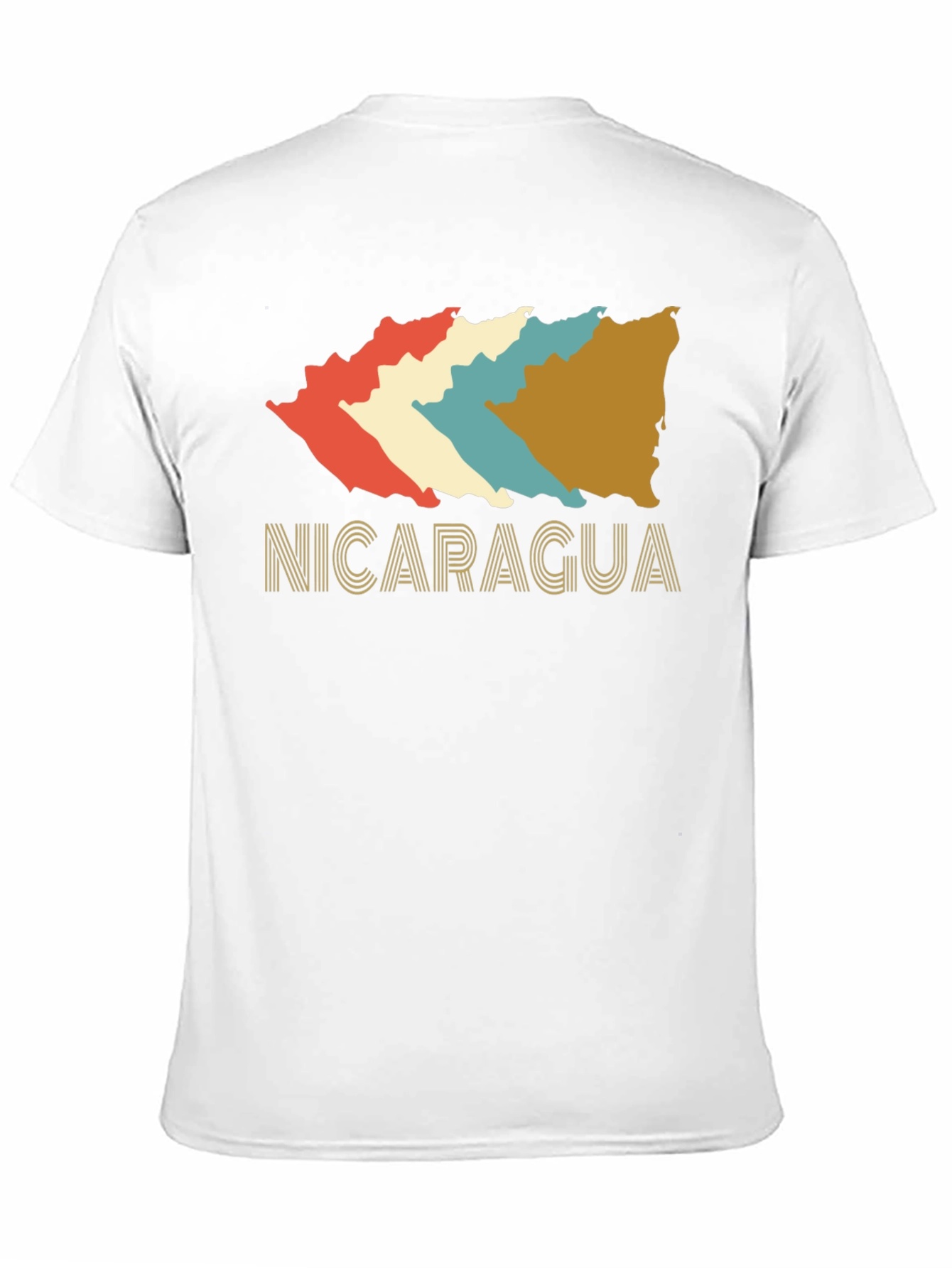 Nicaragua Retro T-Shirt - Black Cotton Tee