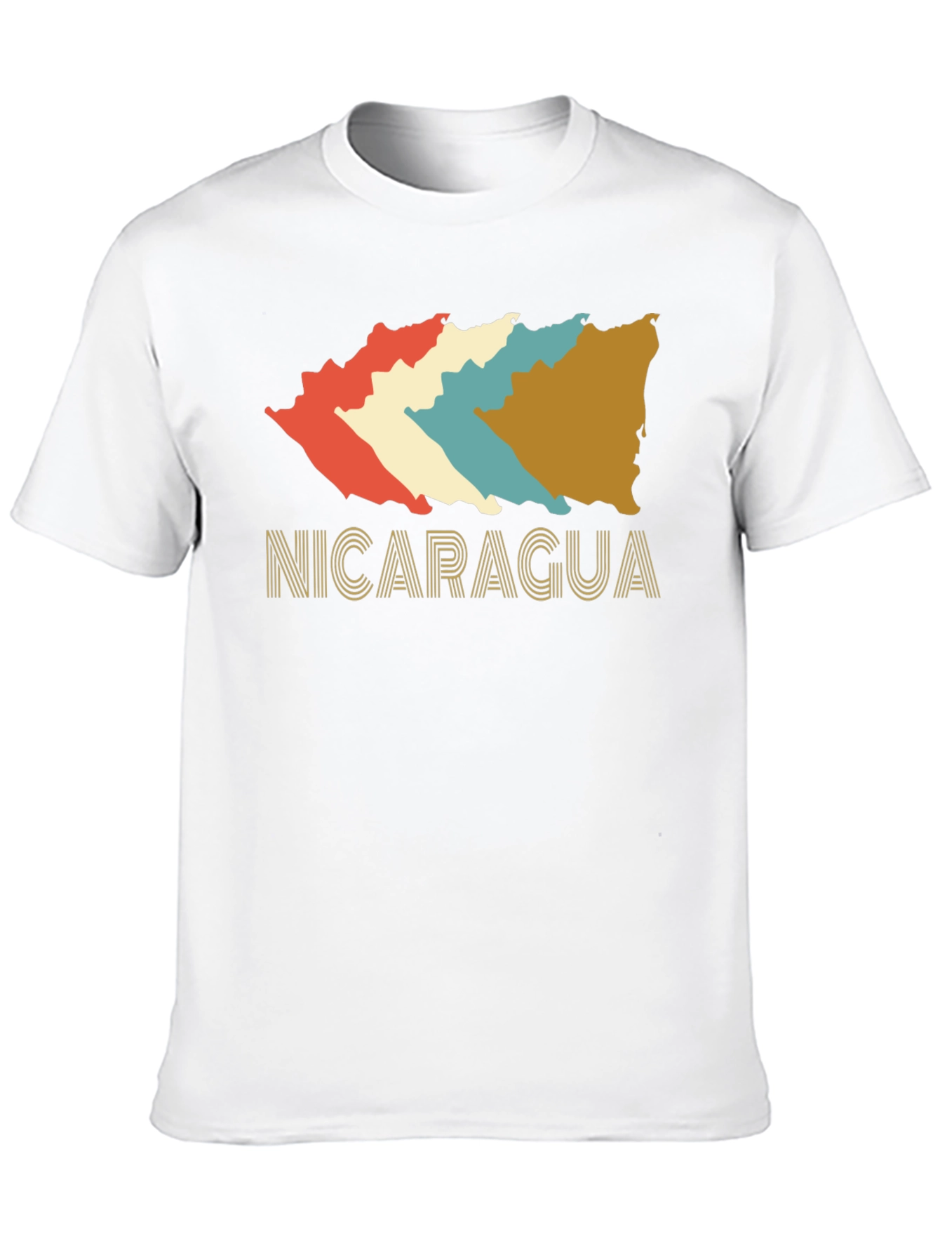 Nicaragua Retro T-Shirt - Black Cotton Tee
