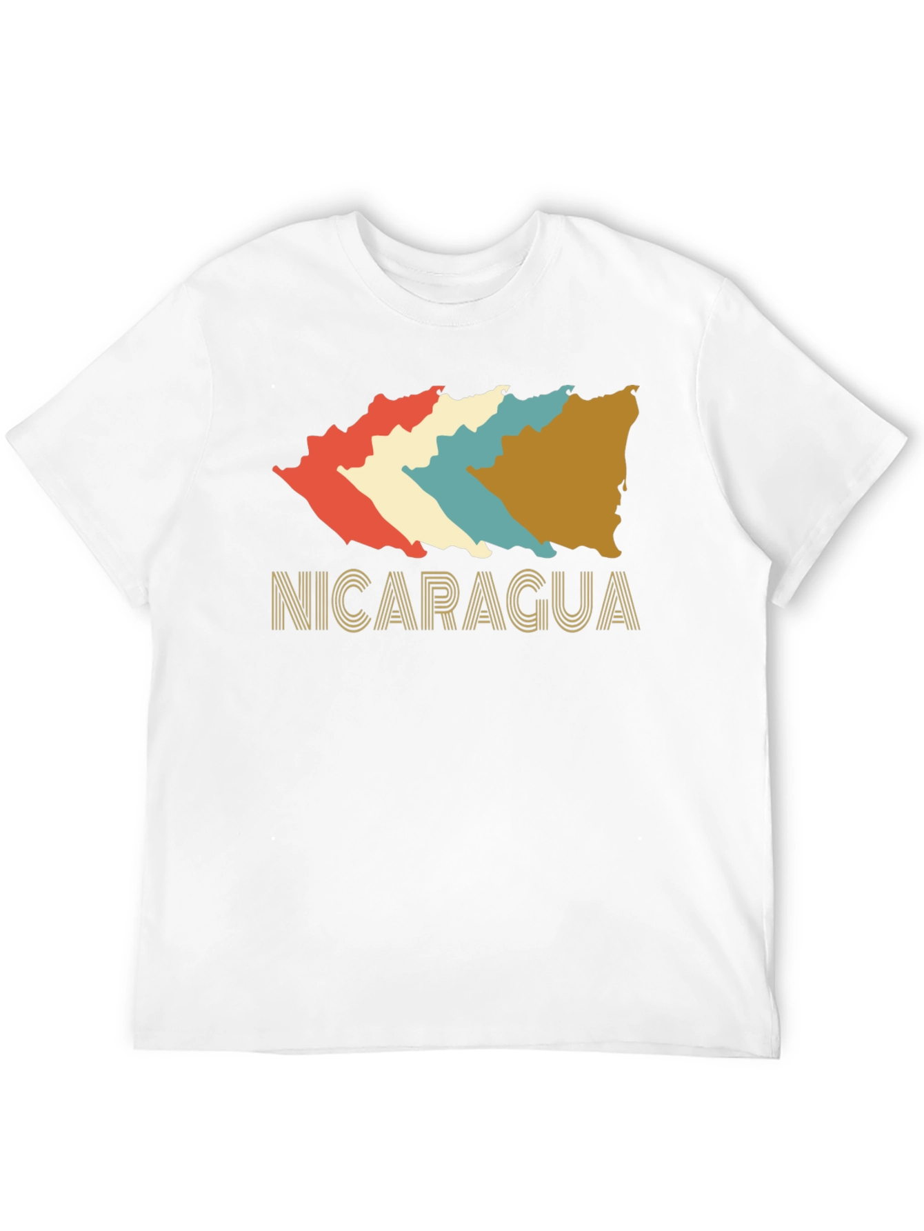 Nicaragua Retro T-Shirt - Black Cotton Tee