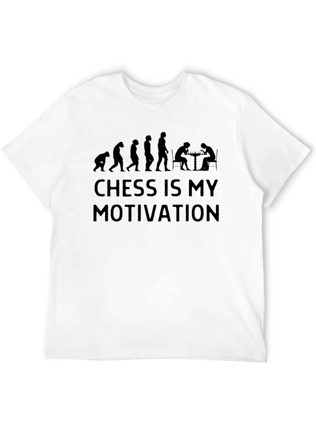 Chess Is My Motivation Black Graphic T-Shirt