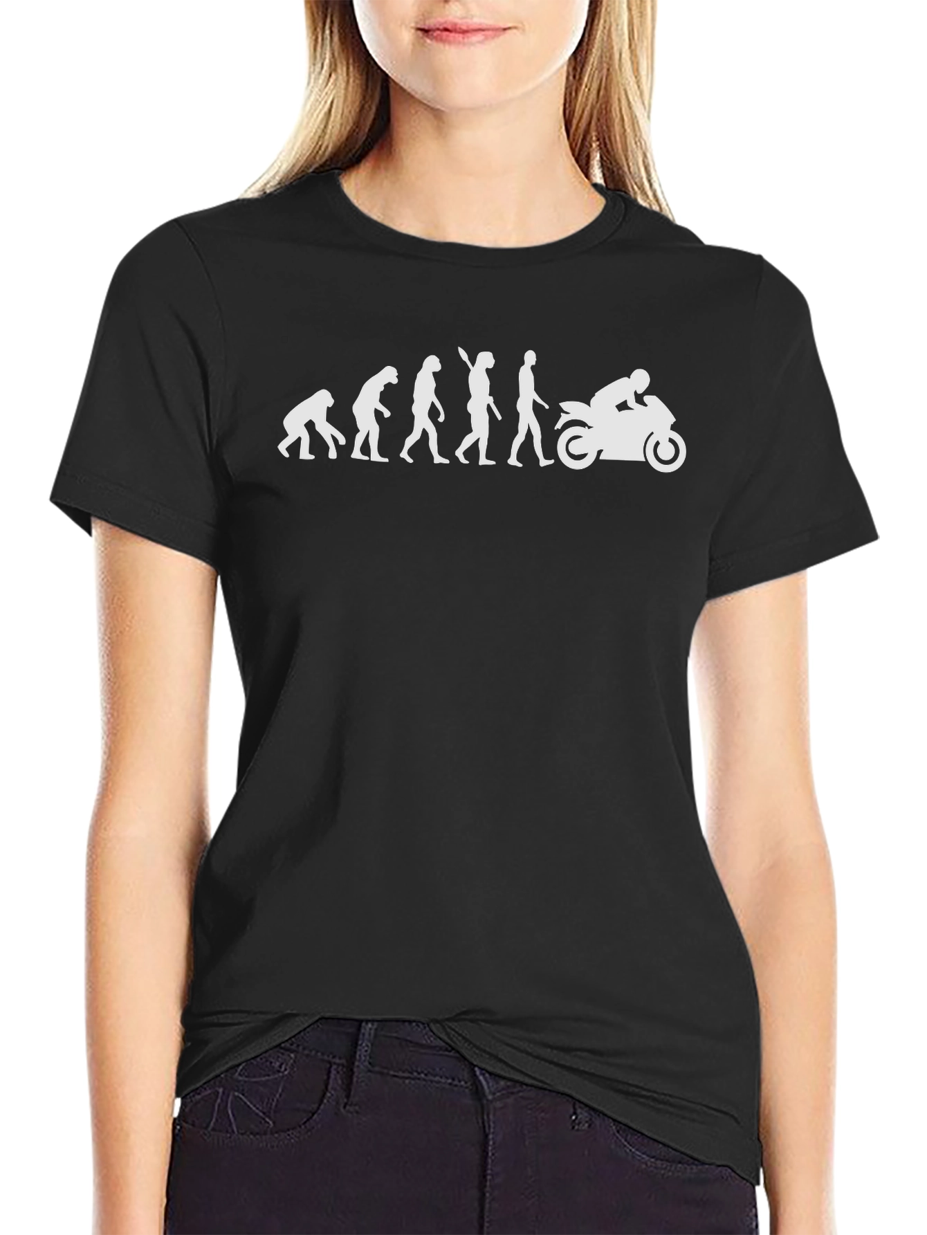 Evolution of Motorcycle T-Shirt - Black