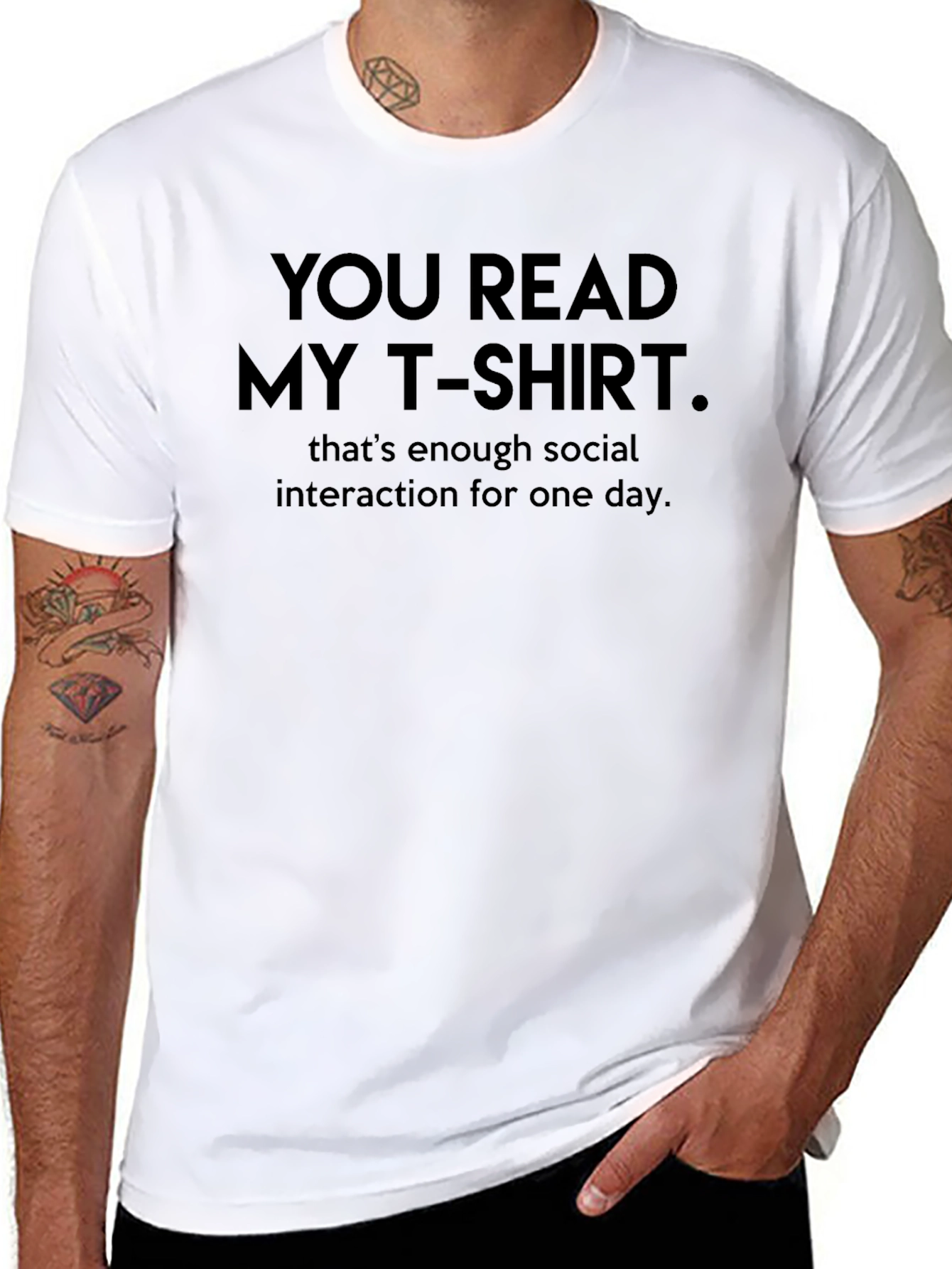 Humorous Graphic T-Shirt: Introvert Social Interaction Tee