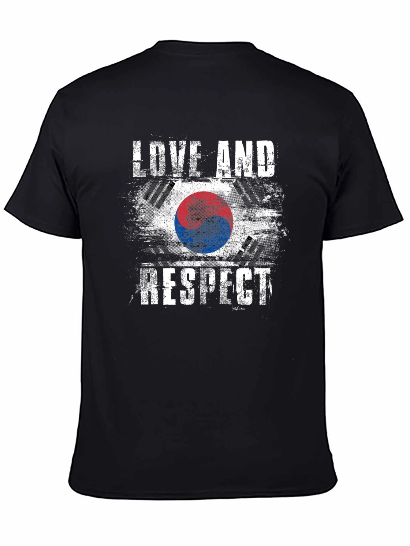 Love and Respect South Korea Flag Graphic T-Shirt