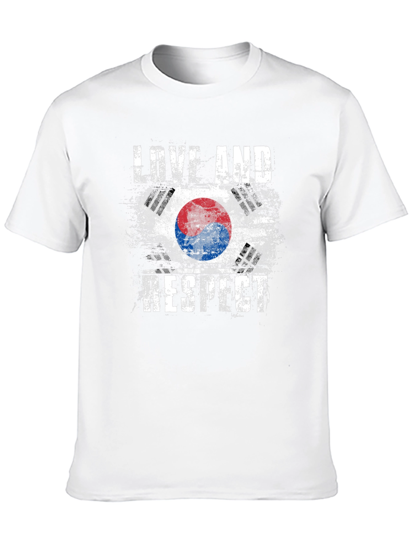 Love and Respect South Korea Flag Graphic T-Shirt